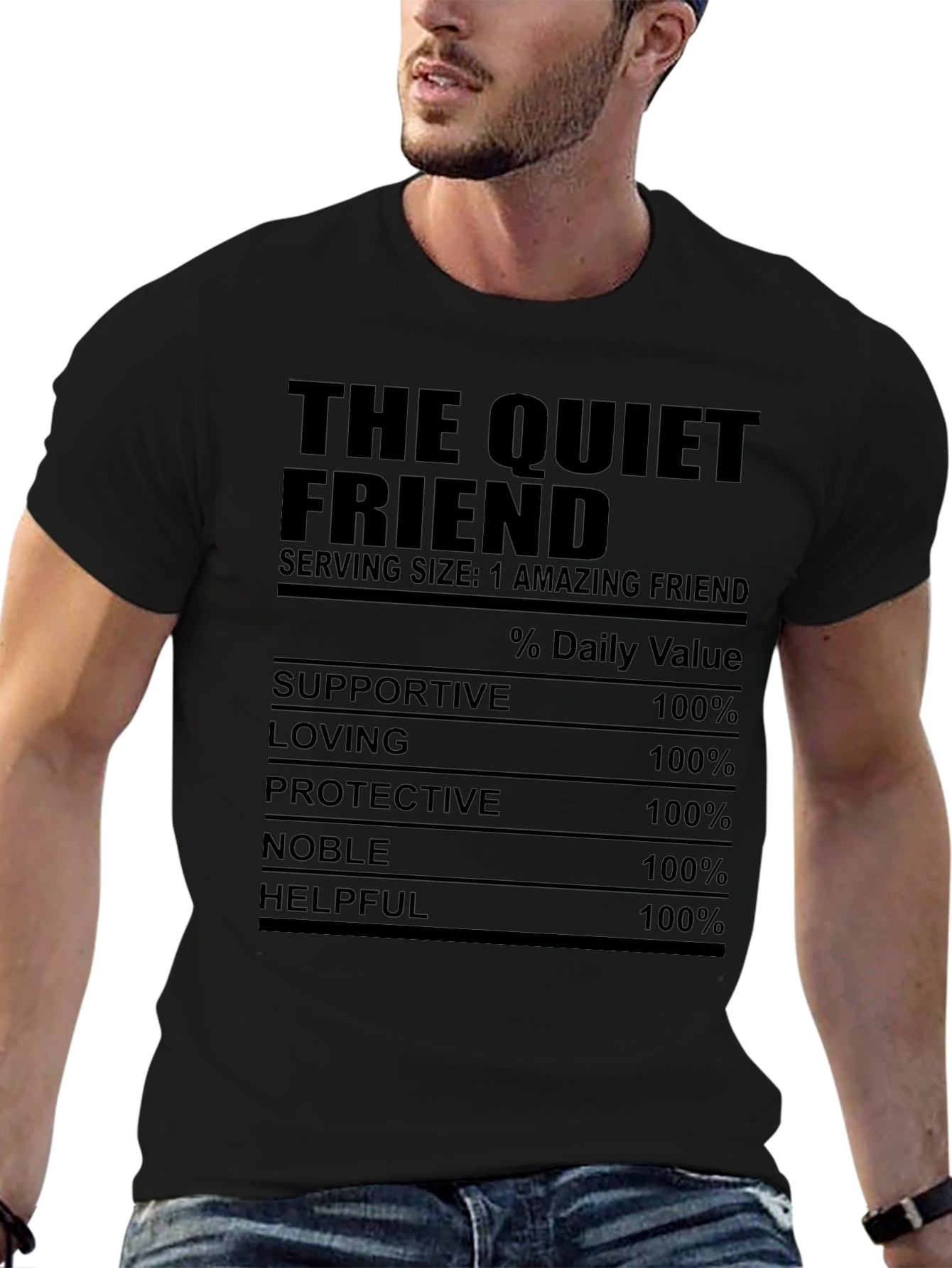 The Quiet Friend Nutrition Facts T-Shirt