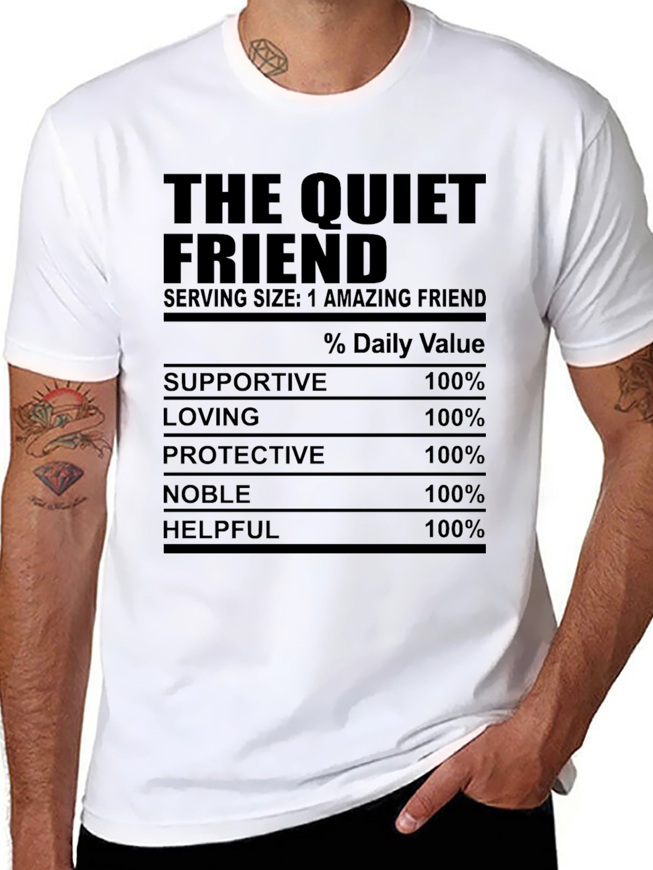 The Quiet Friend Nutrition Facts T-Shirt