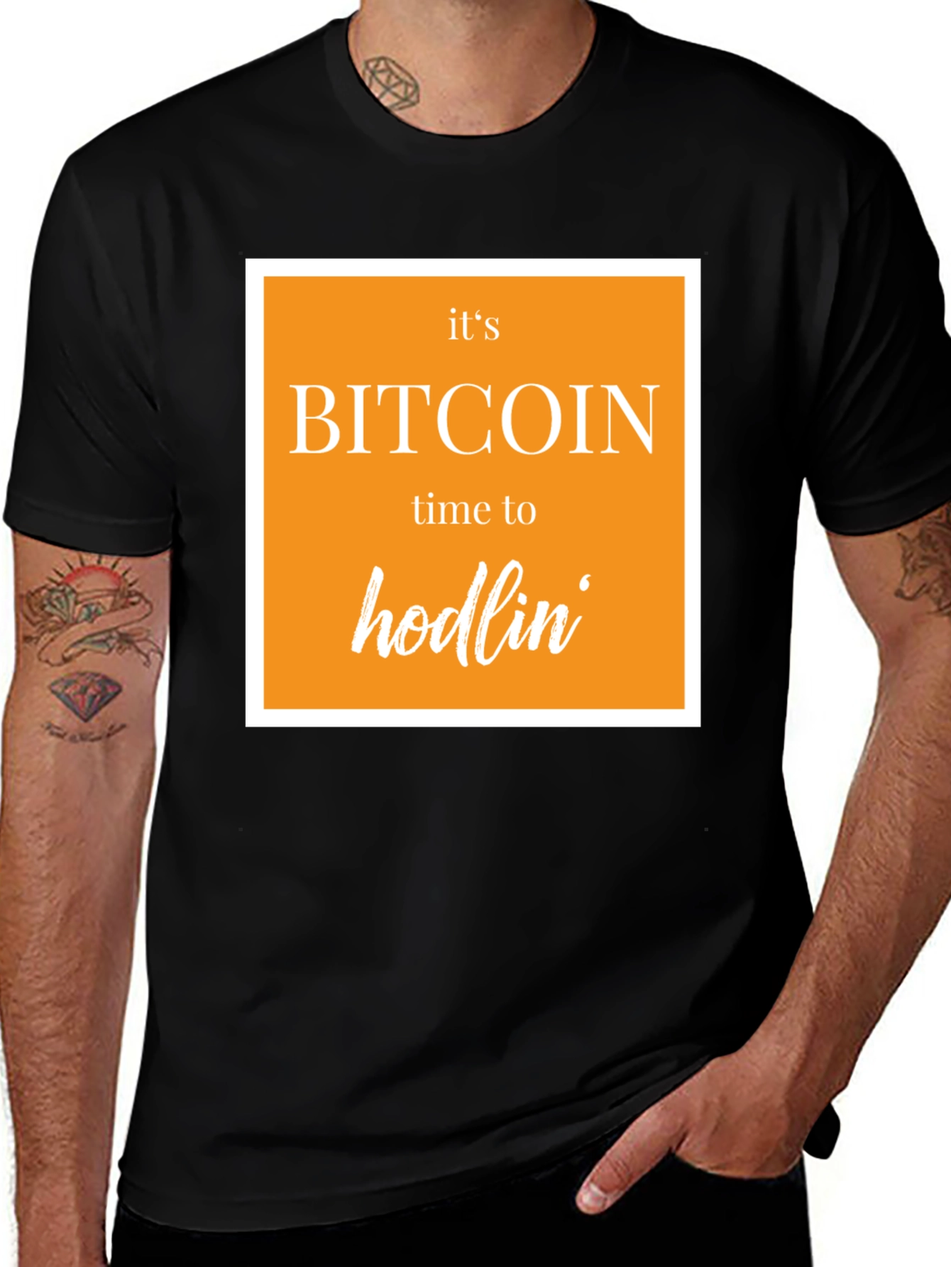 Bitcoin Hodlin Black T-Shirt - Crypto Tee