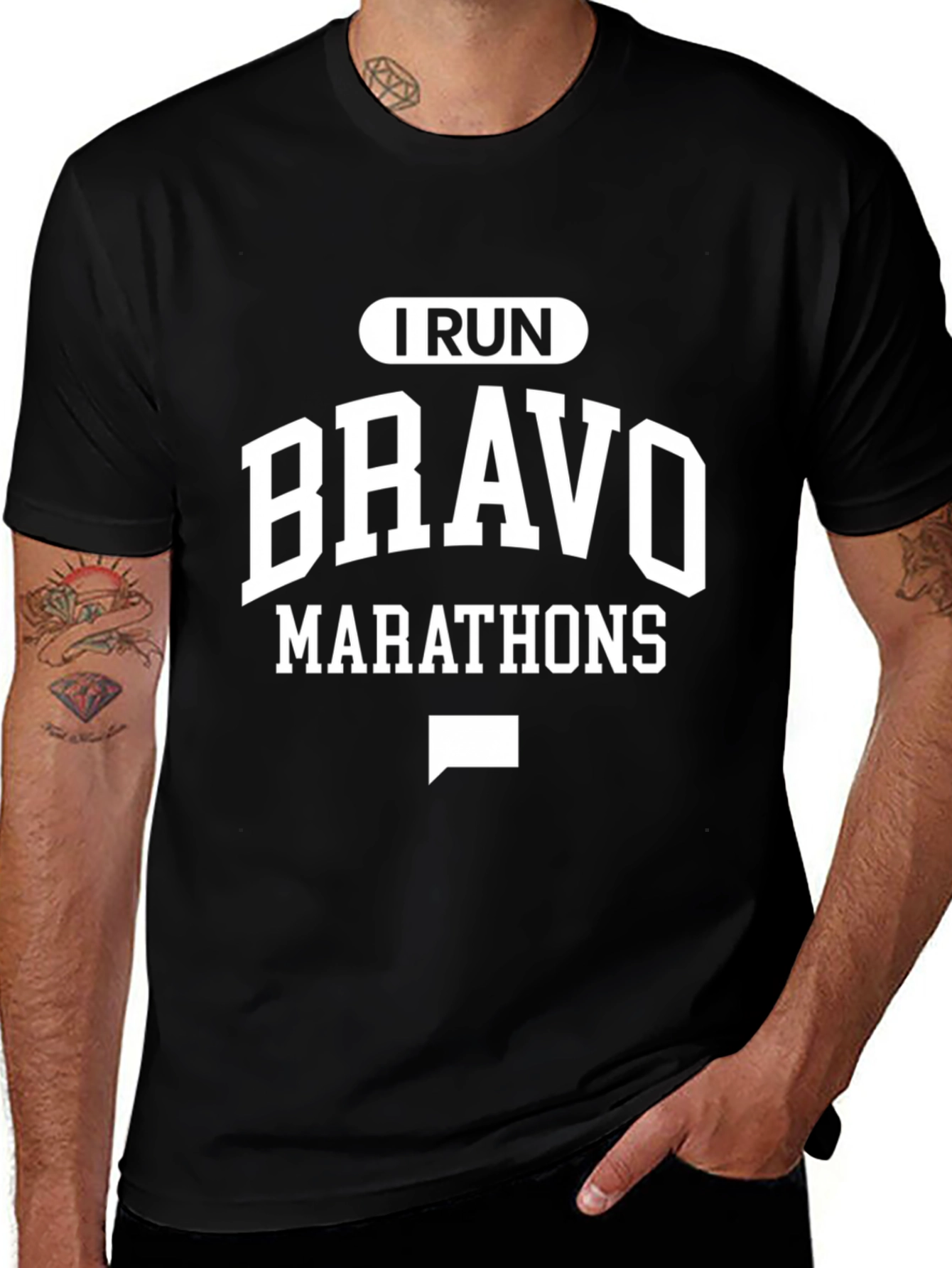 I Run Bravo Marathons Graphic T-Shirt