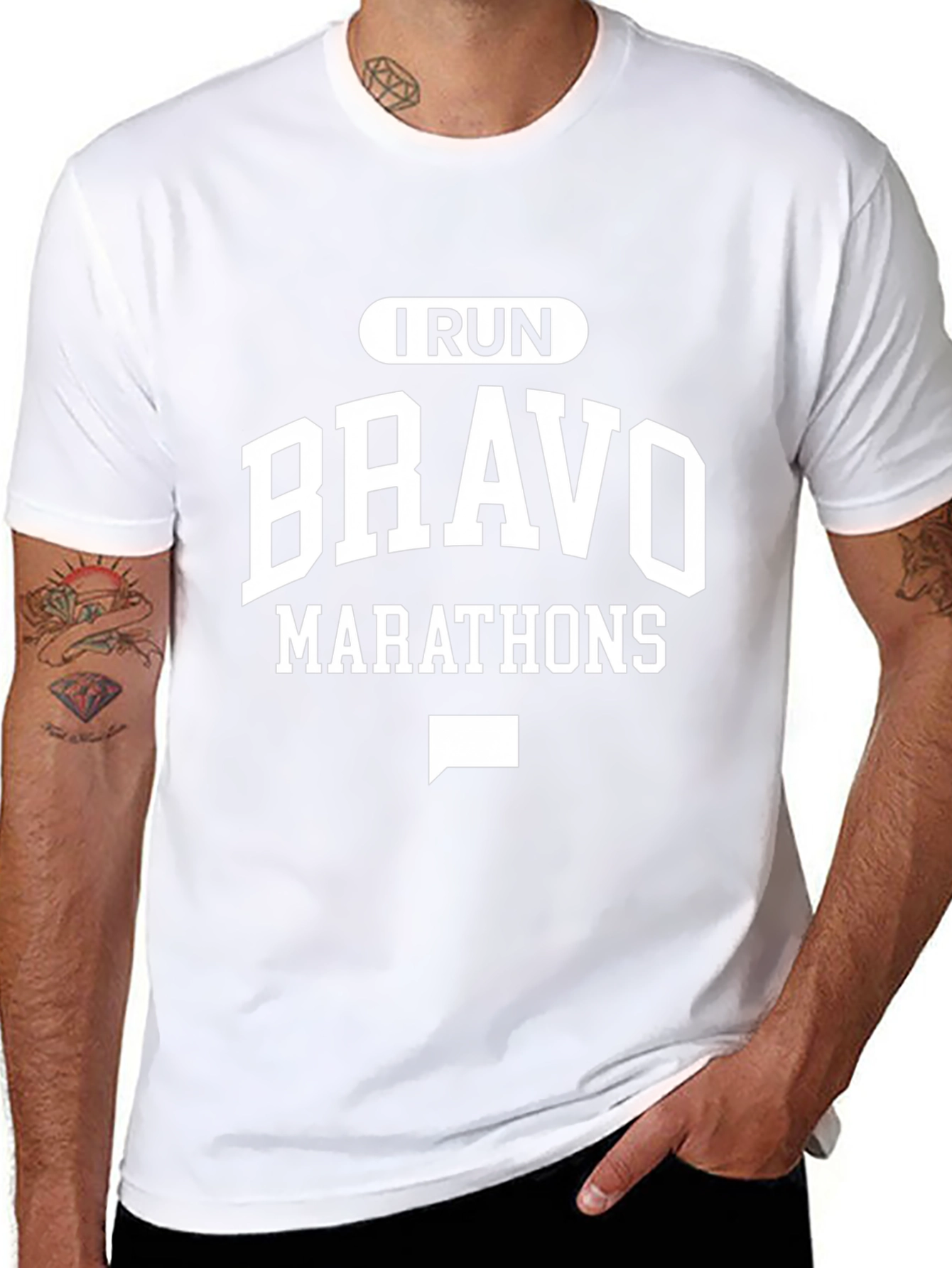 I Run Bravo Marathons Graphic T-Shirt