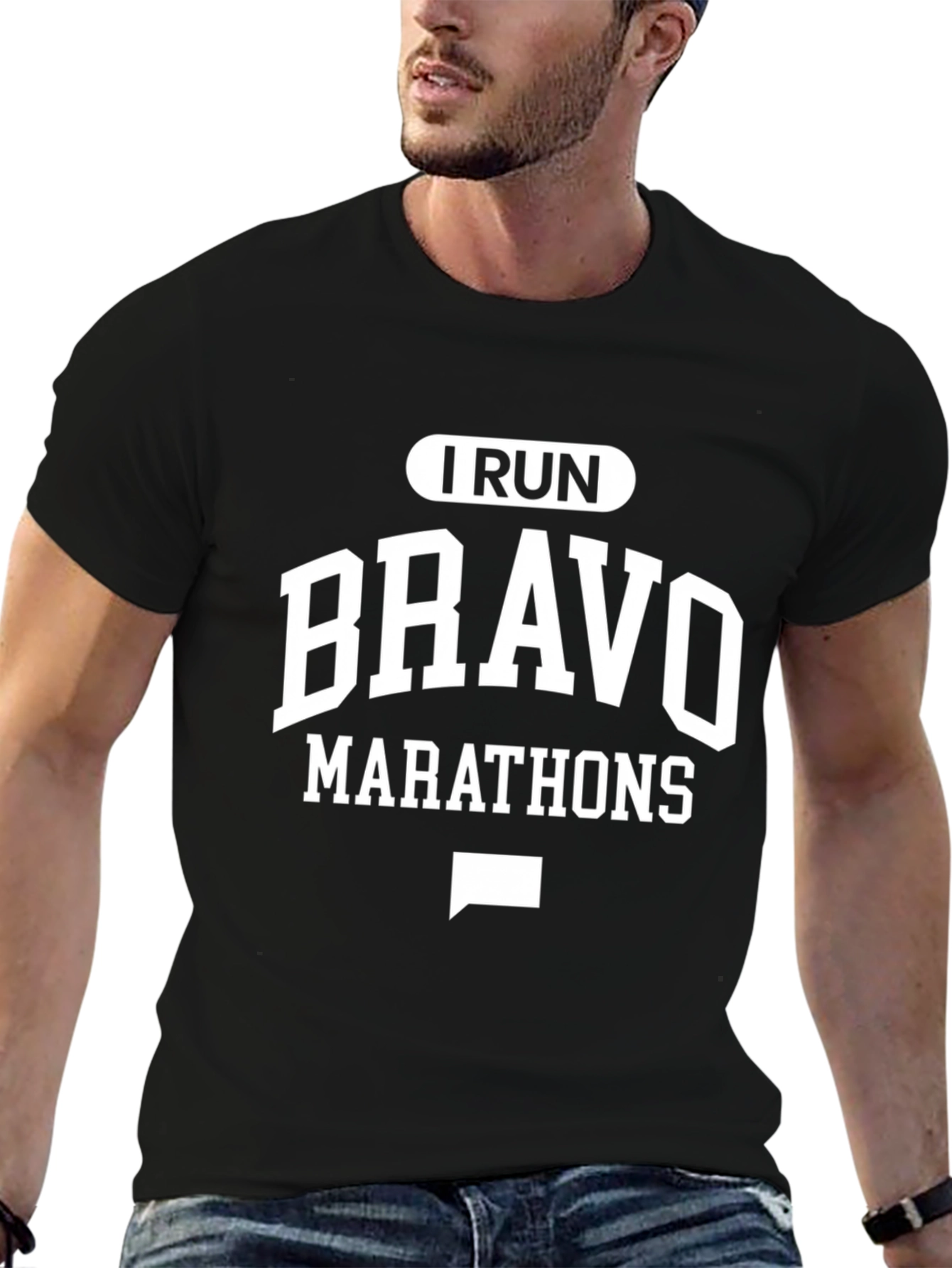 I Run Bravo Marathons Graphic T-Shirt