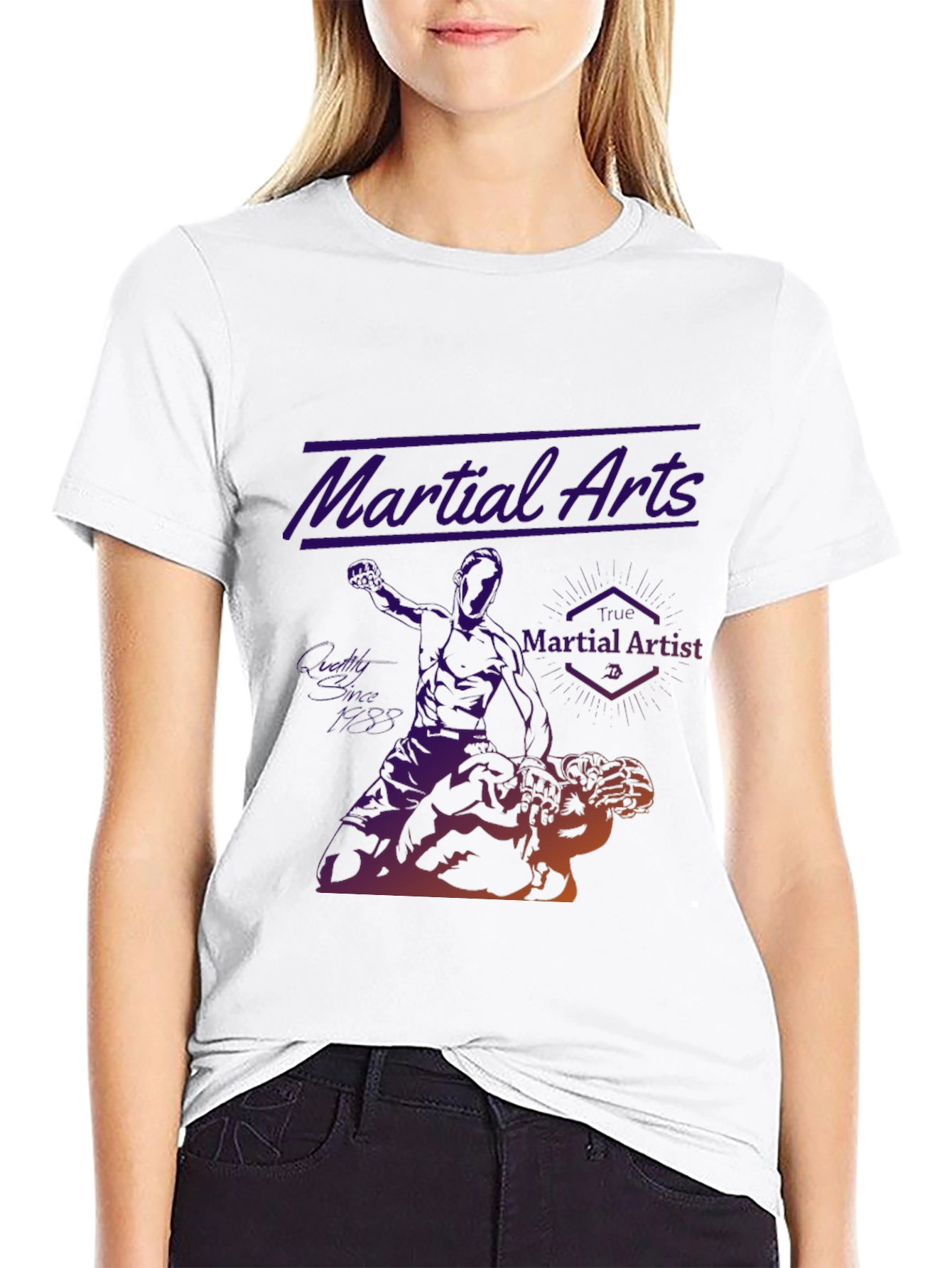 Martial Arts Graphic Tee - Black