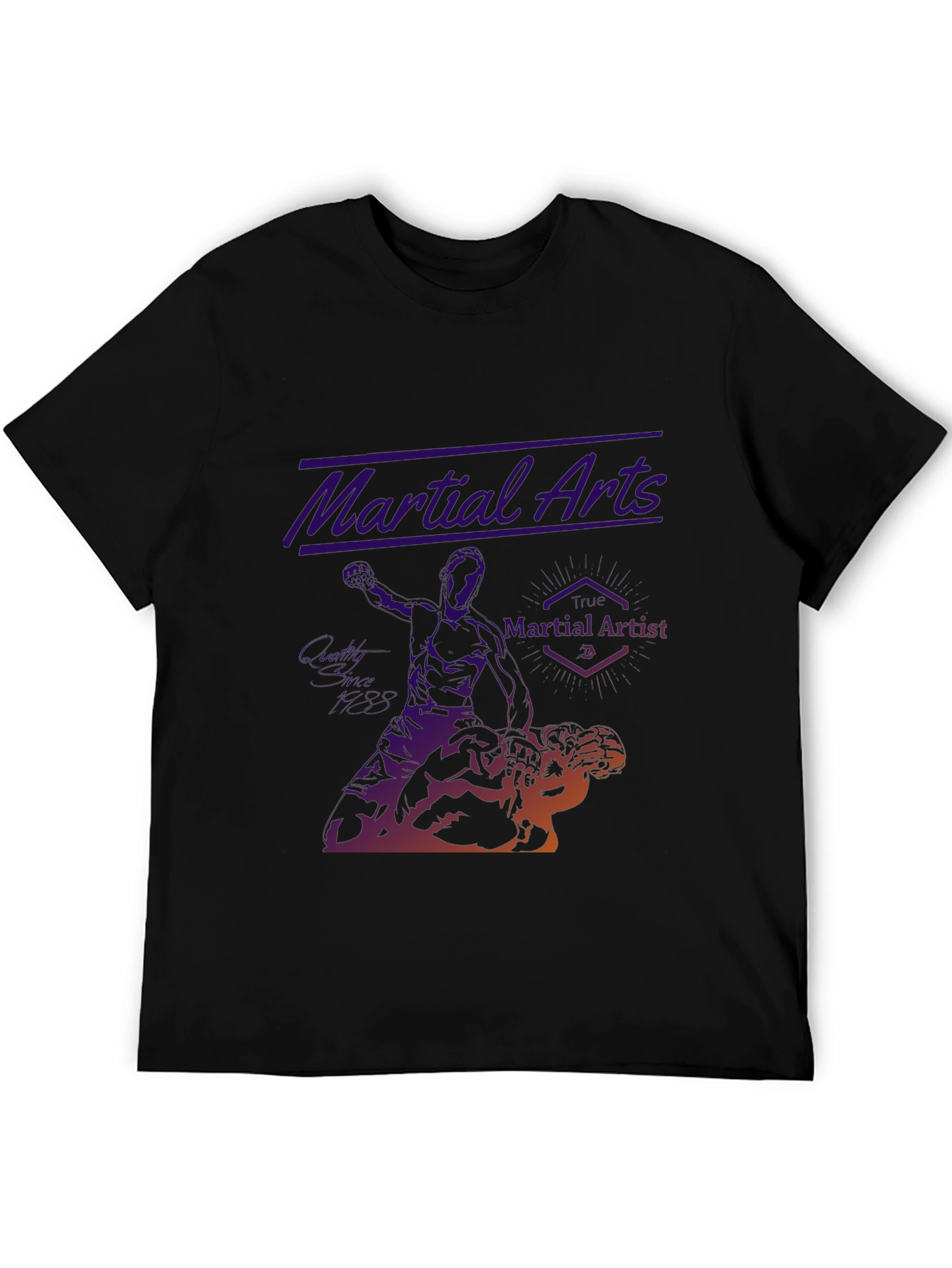 Martial Arts Graphic Tee - Black