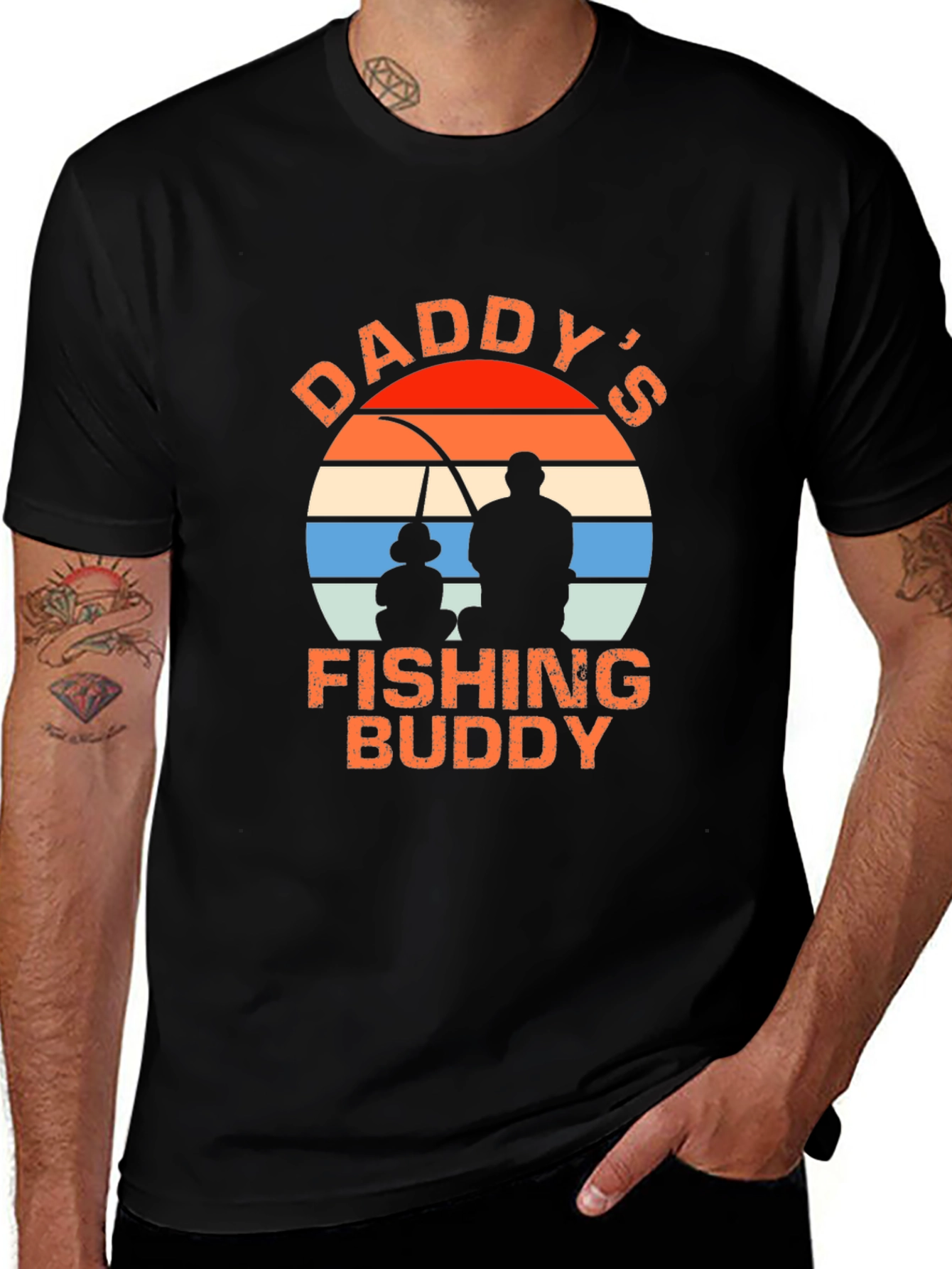 Daddys Fishing Buddy Graphic T-Shirt