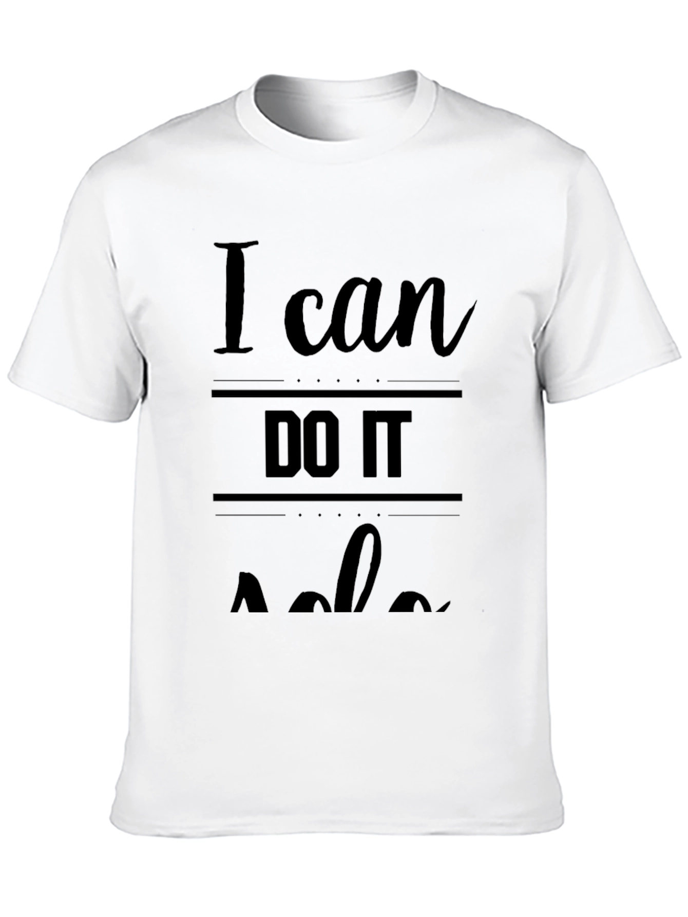 I Can Do It Alone Black Graphic Tee