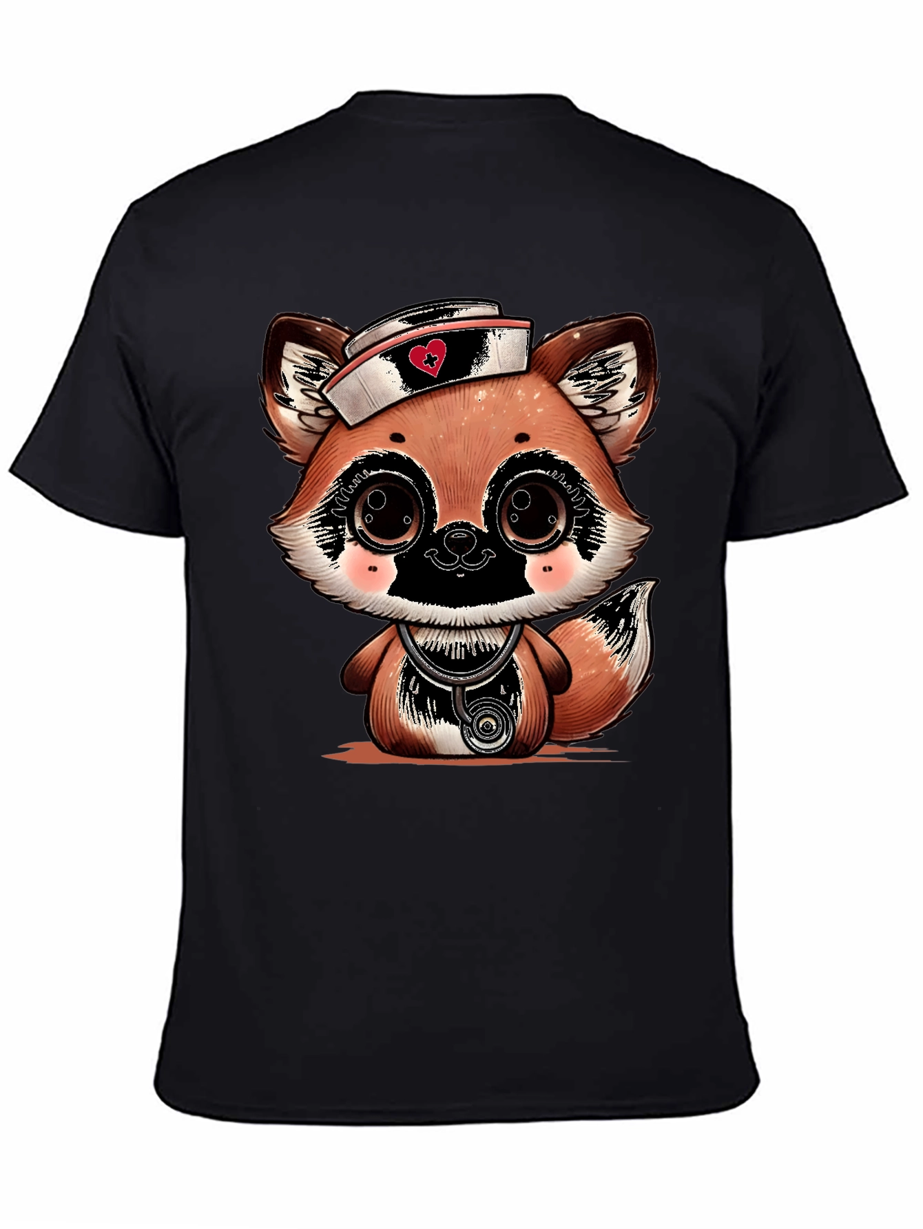 Cute Cartoon Fox Nurse T-Shirt