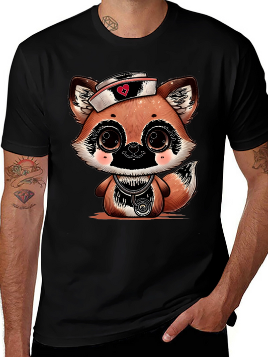 Cute Cartoon Fox Nurse T-Shirt