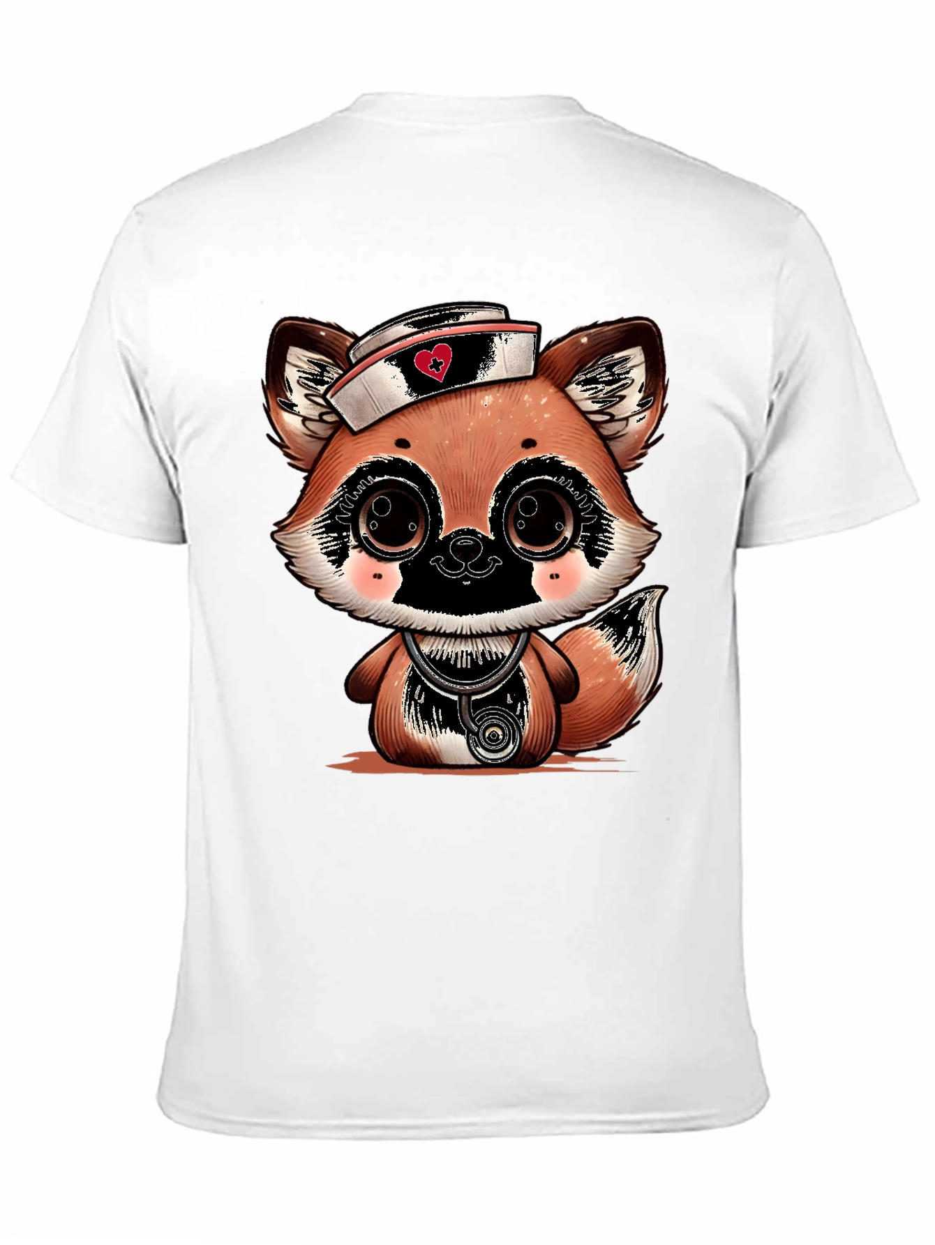 Cute Cartoon Fox Nurse T-Shirt