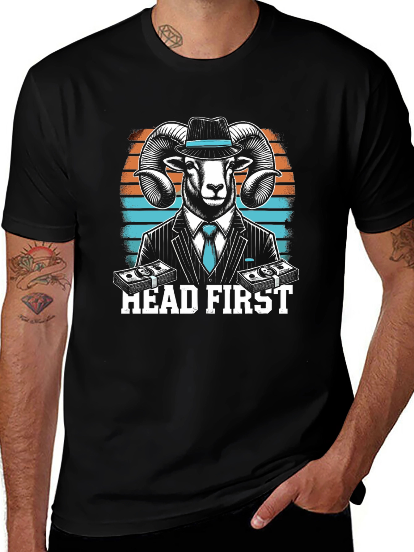 Head First Ram T-Shirt - Black