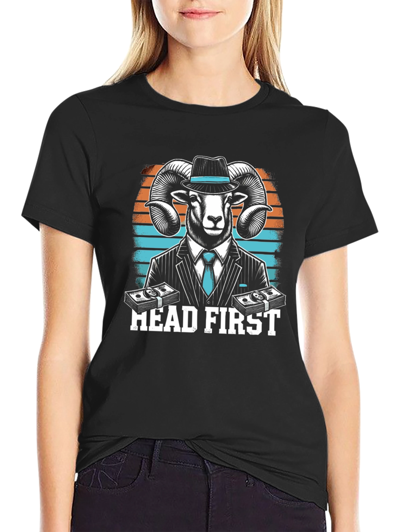 Head First Ram T-Shirt - Black