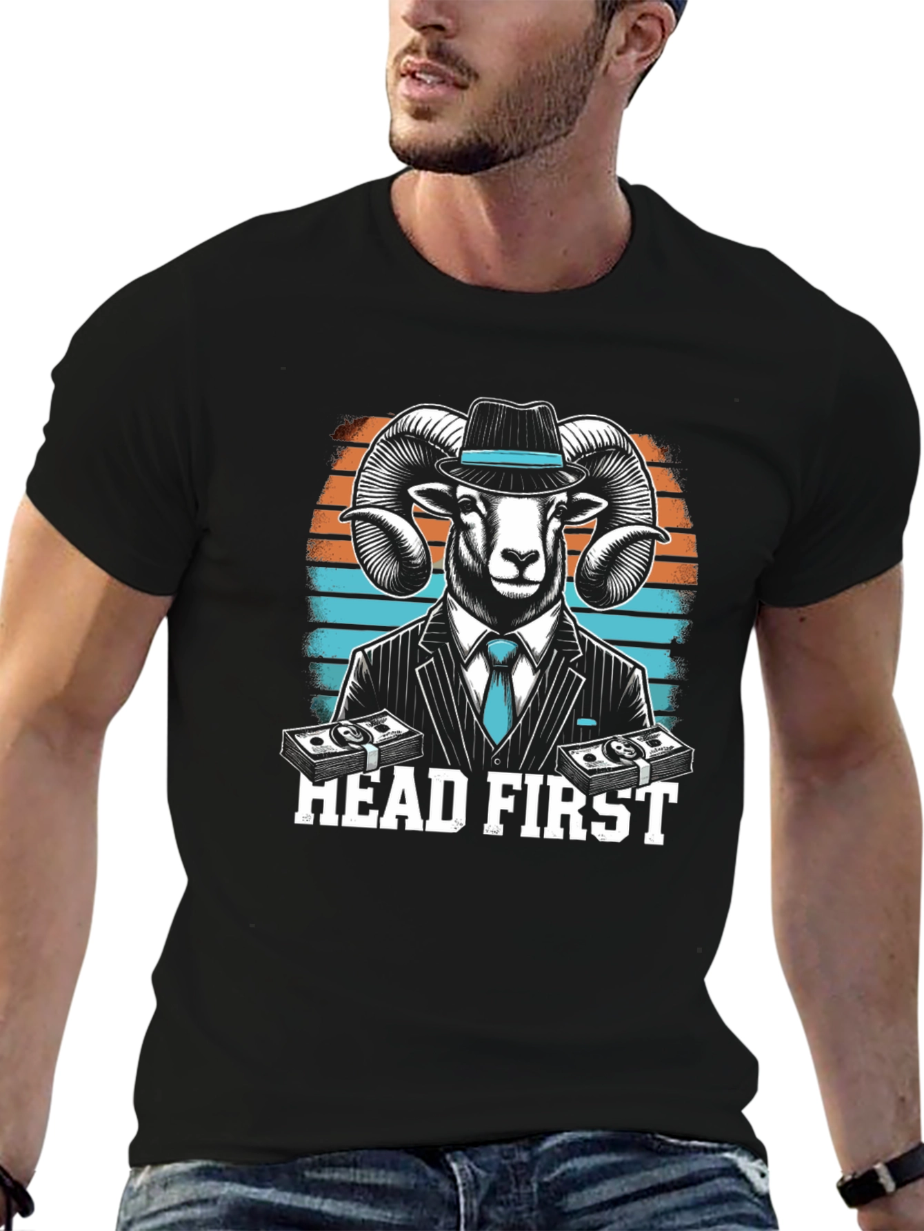 Head First Ram T-Shirt - Black