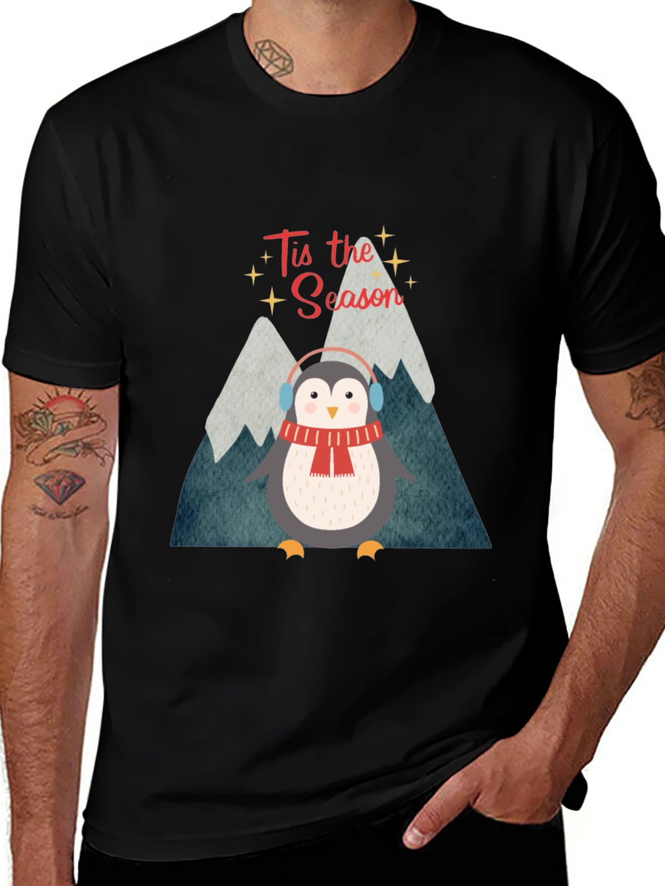 Festive Penguin T-Shirt - Tis the Season Style