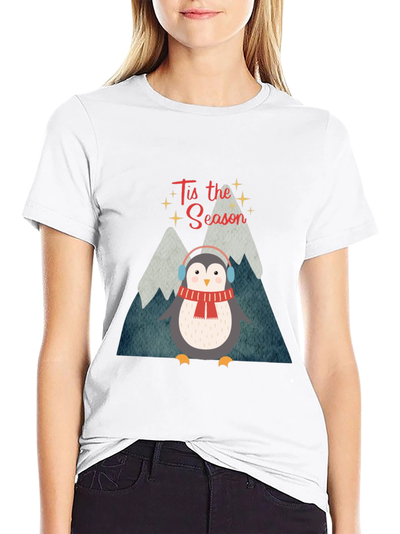 Festive Penguin T-Shirt - Tis the Season Style