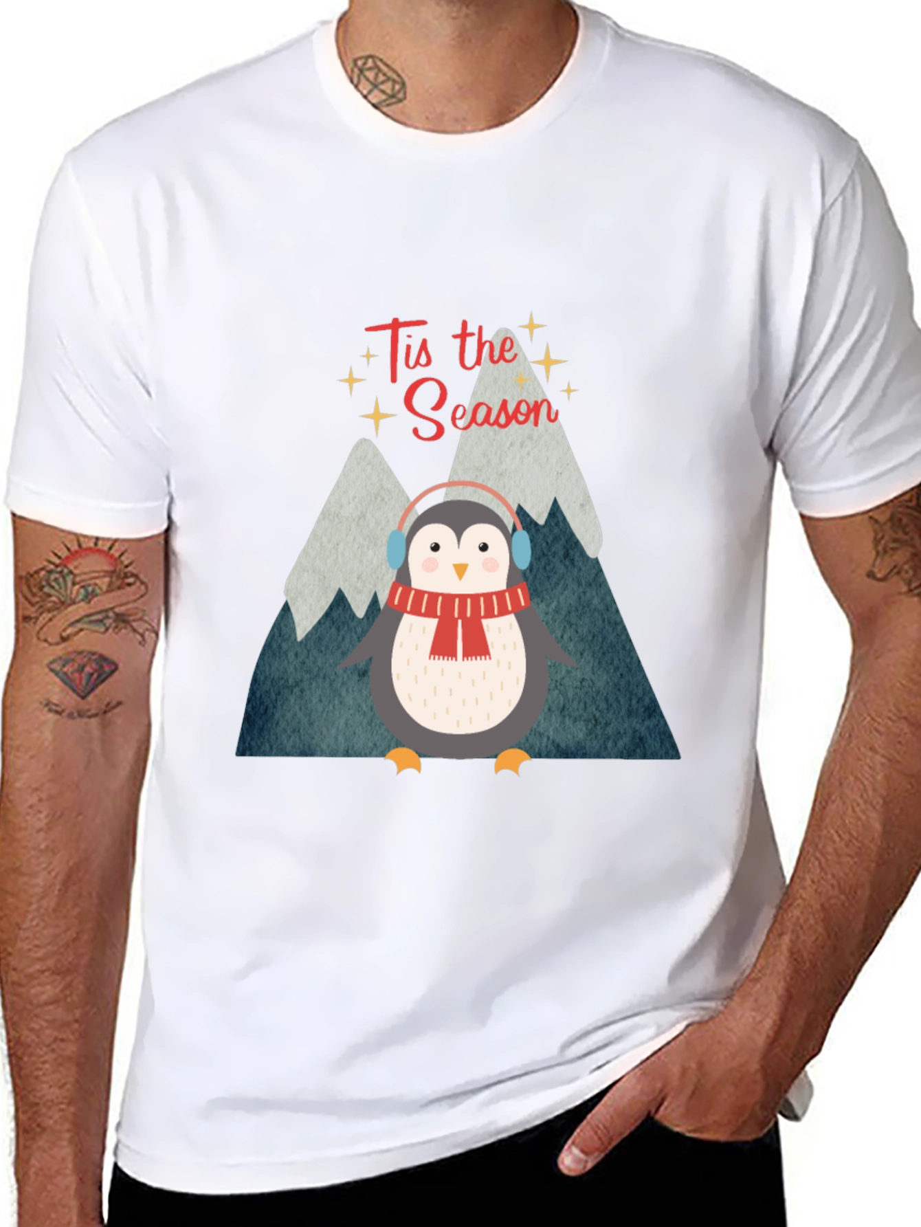 Festive Penguin T-Shirt - Tis the Season Style