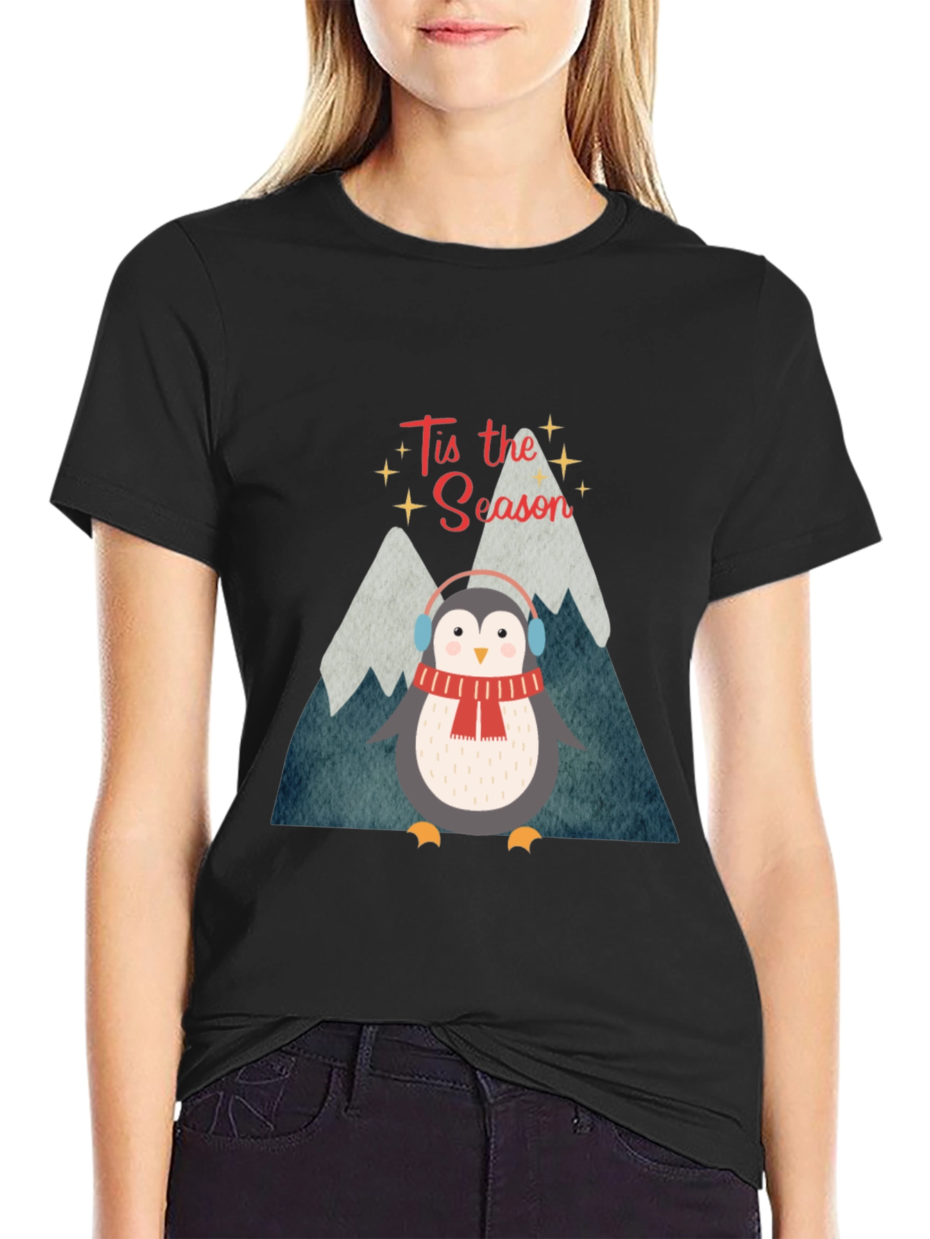 Festive Penguin T-Shirt - Tis the Season Style