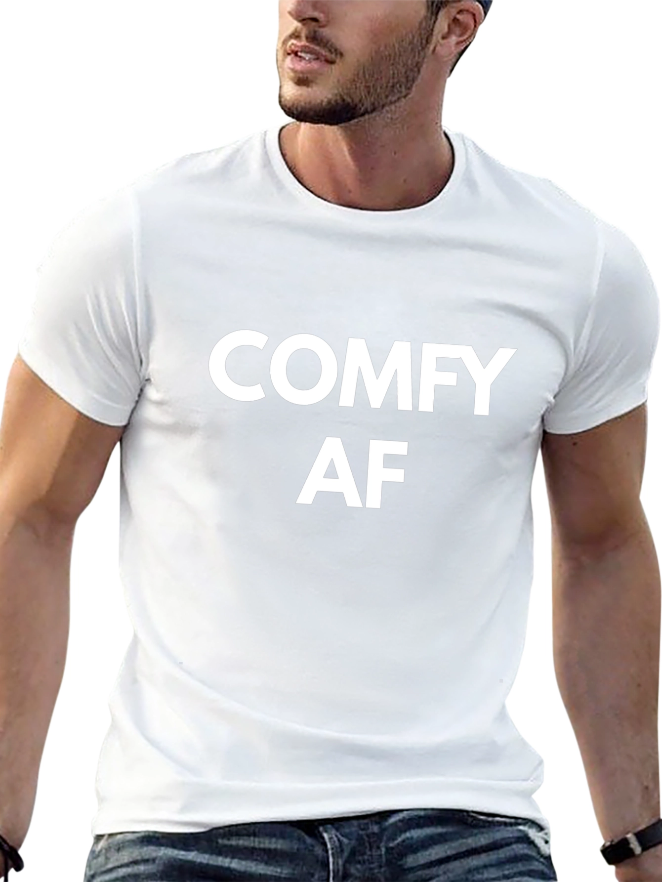 Comfy AF Black T-Shirt - Soft & Stylish