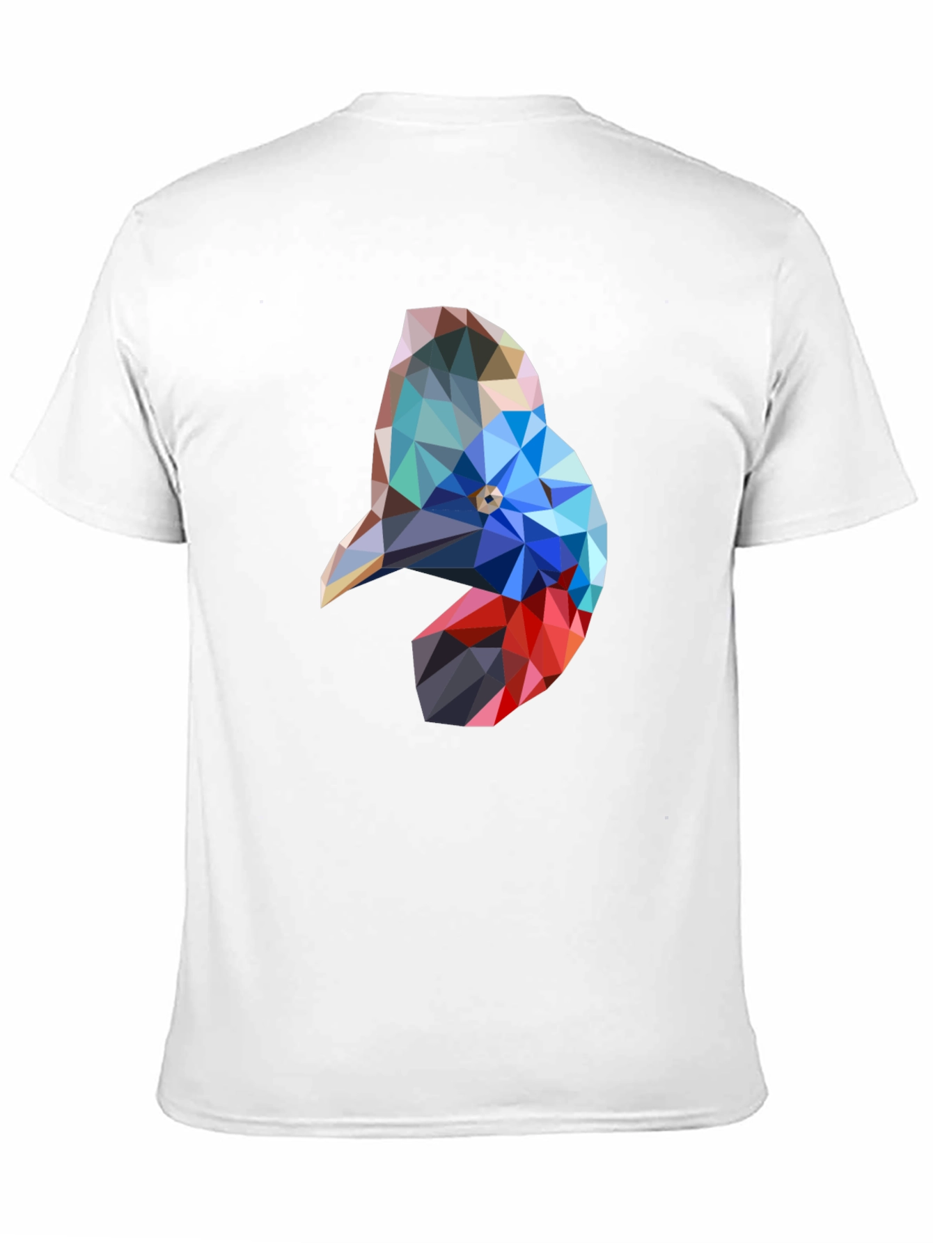 Geometric Bird Graphic Black T-Shirt