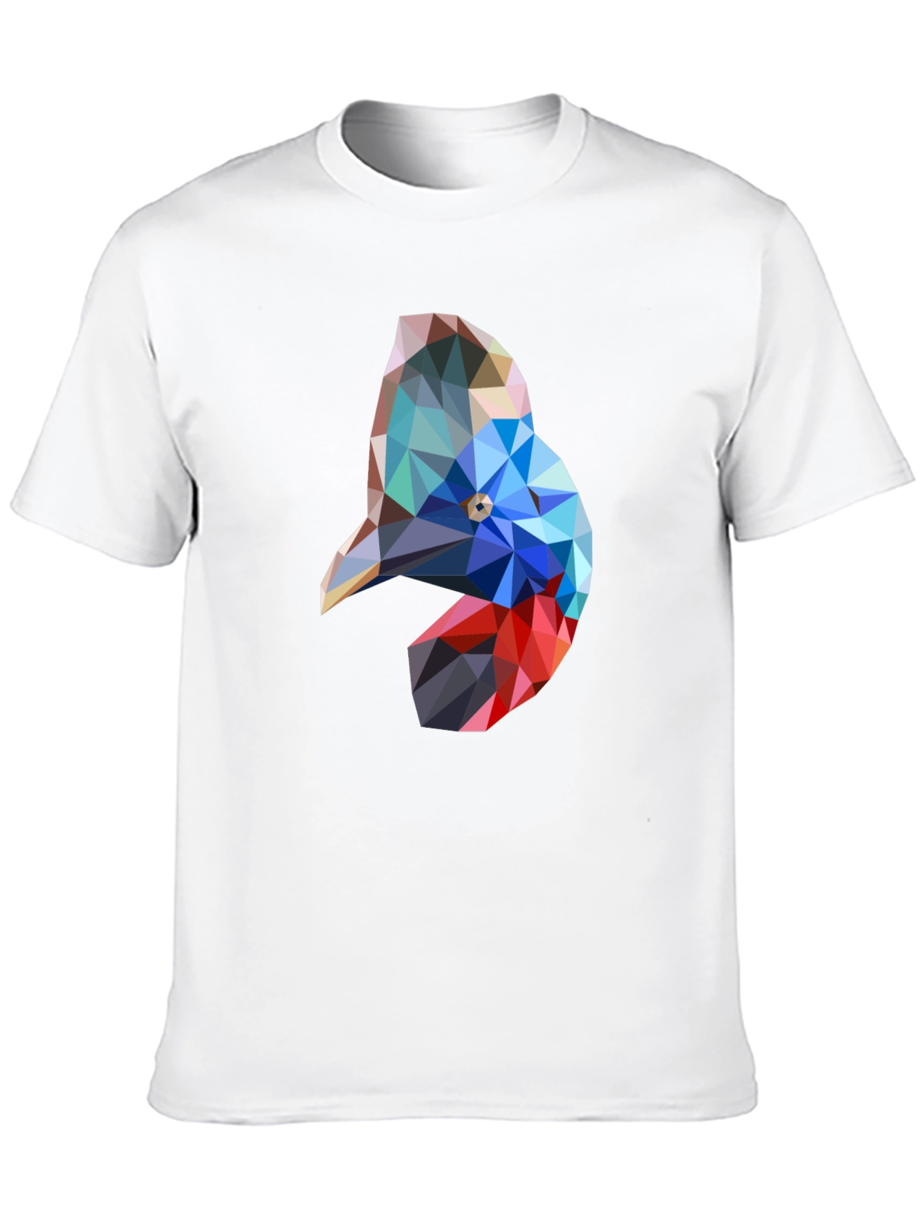 Geometric Bird Graphic Black T-Shirt