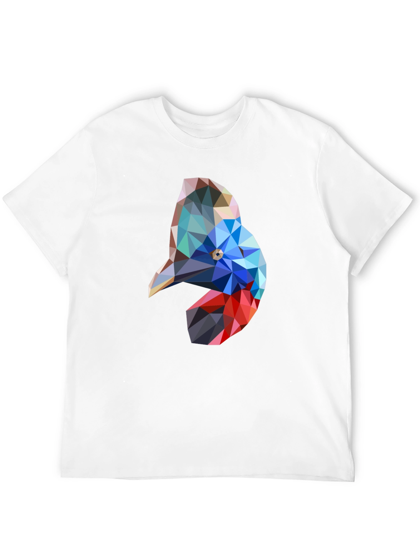 Geometric Bird Graphic Black T-Shirt