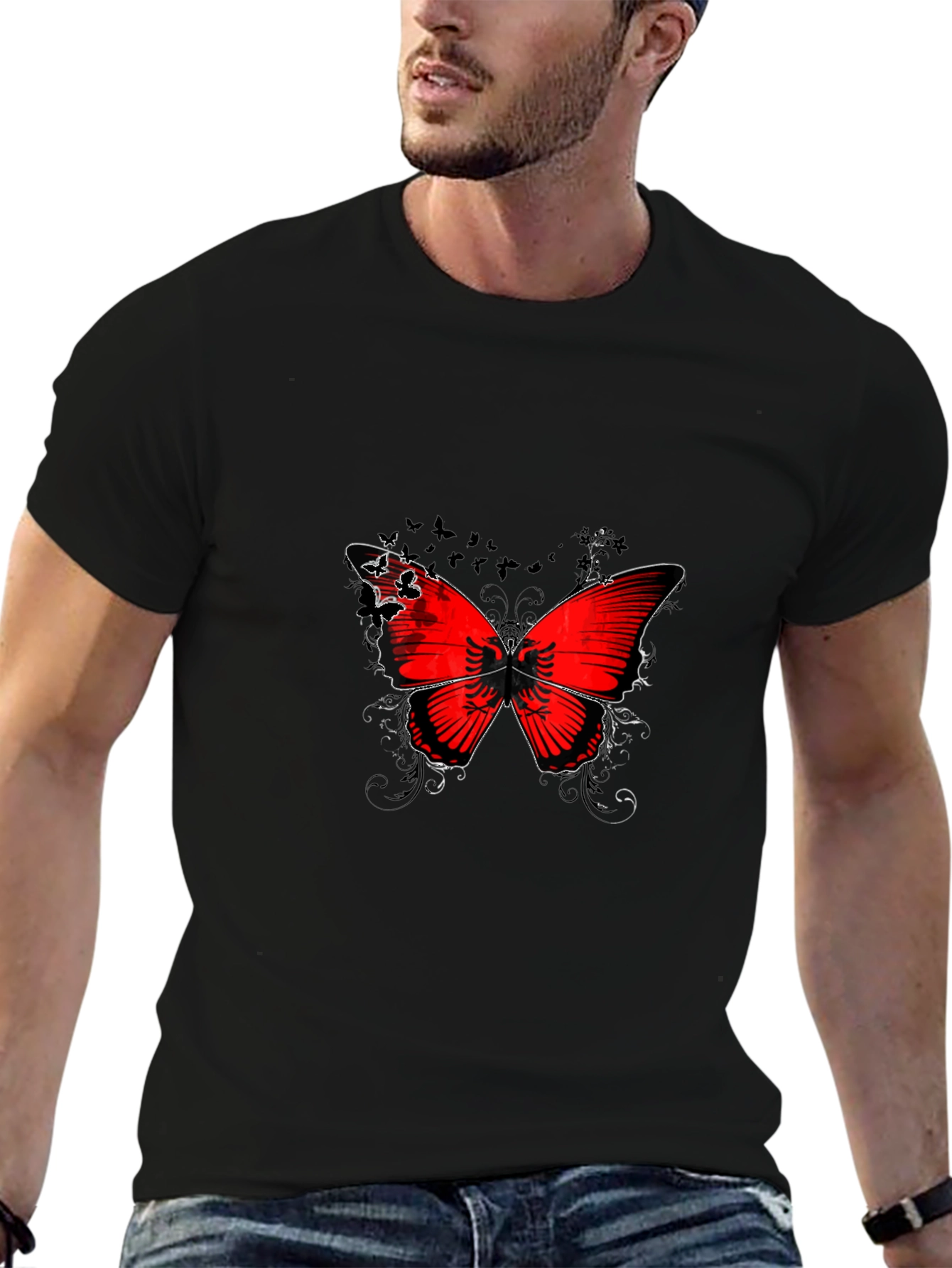 Butterfly Albania Flag T-Shirt