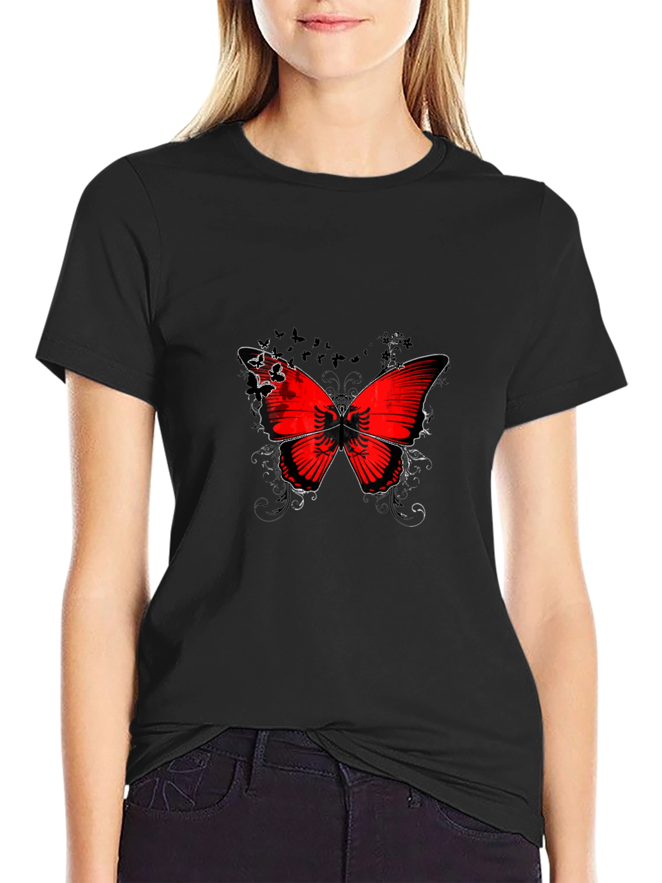 Butterfly Albania Flag T-Shirt