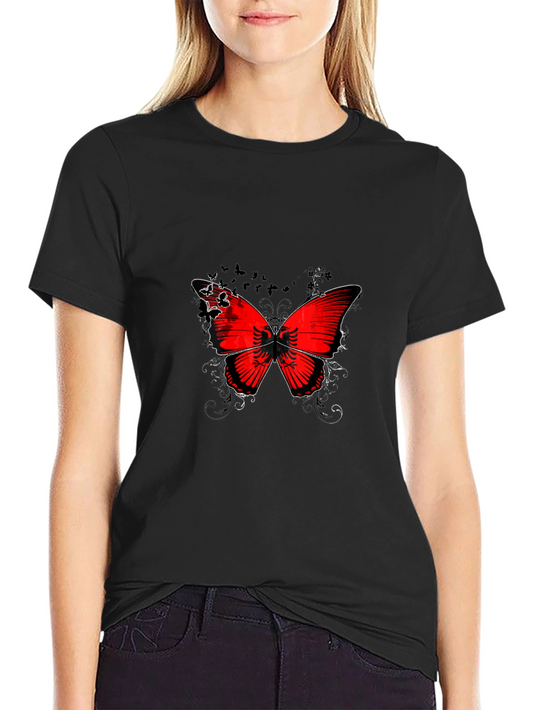 Butterfly Albania Flag T-Shirt