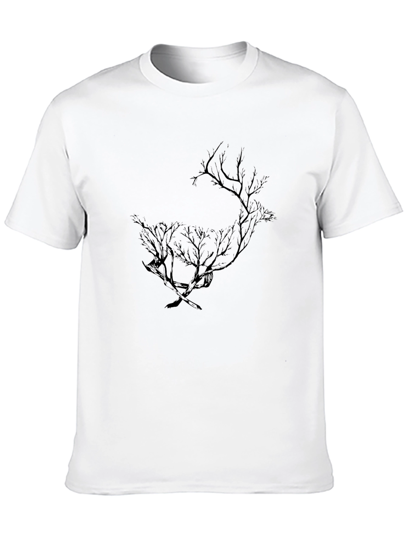 Mens Black Tree Silhouette Graphic Tee