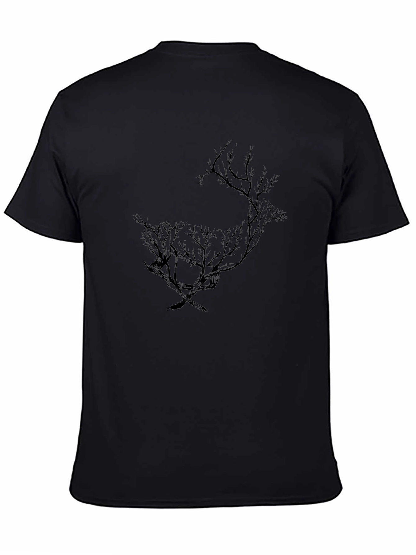 Mens Black Tree Silhouette Graphic Tee