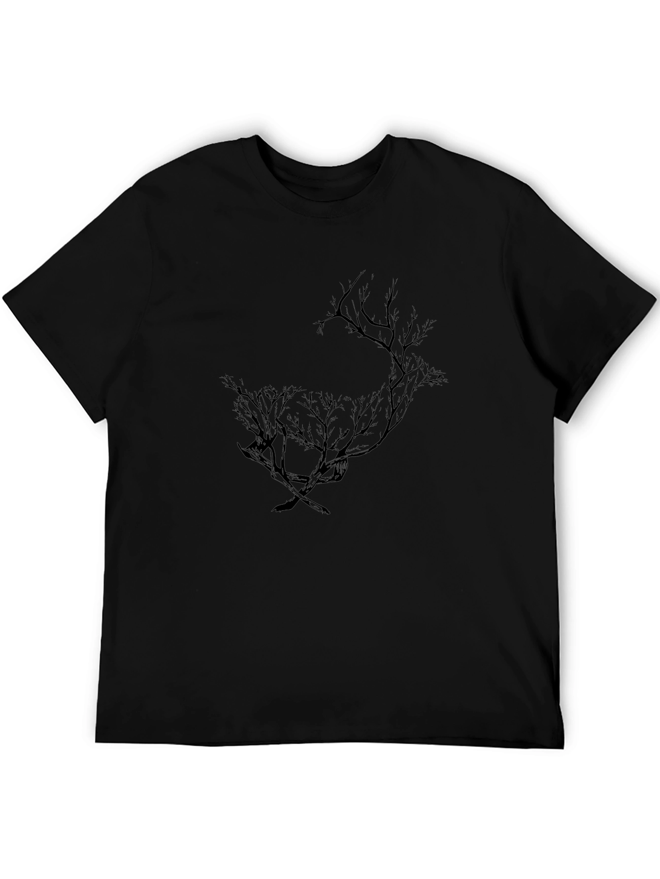 Mens Black Tree Silhouette Graphic Tee