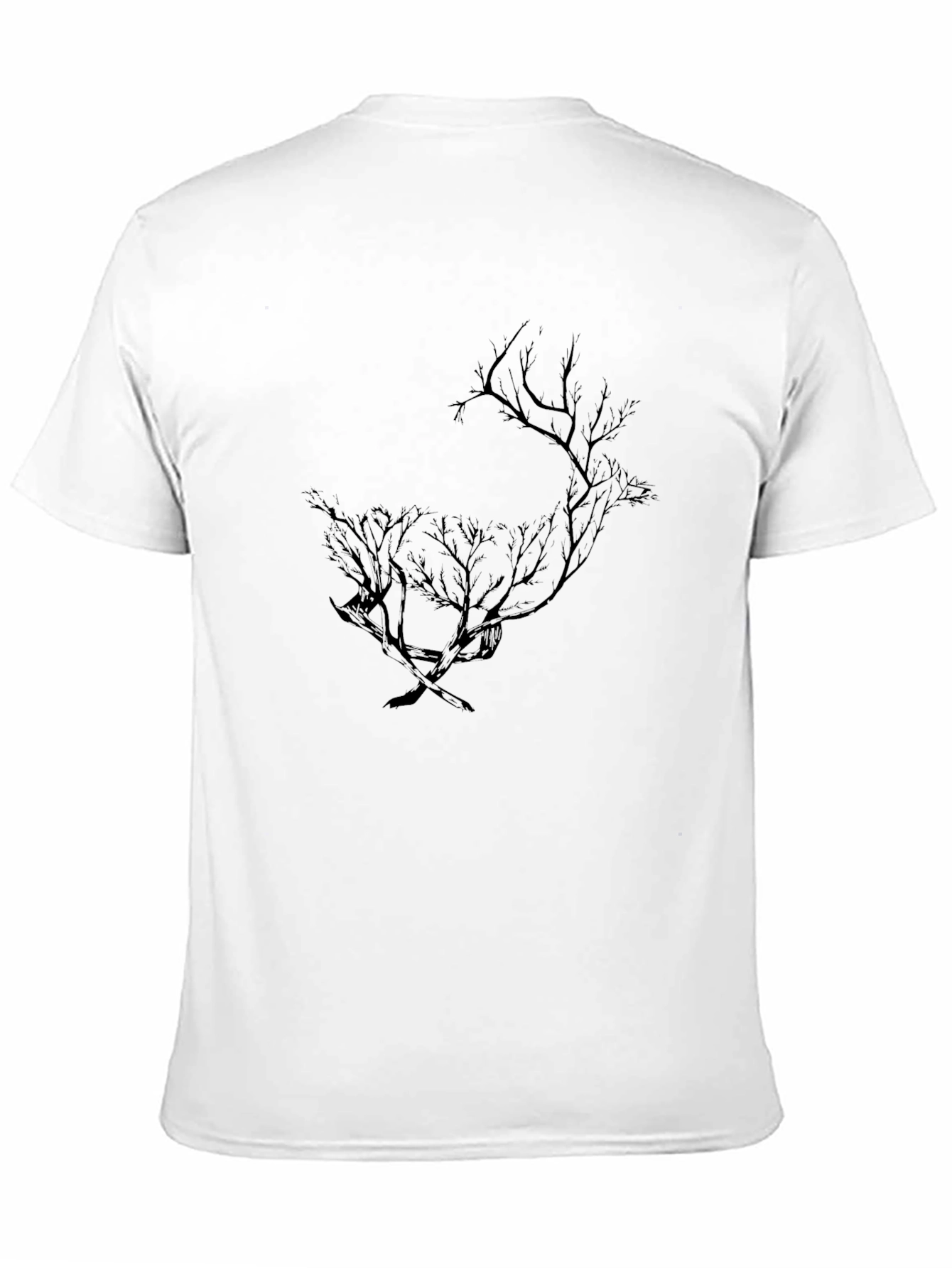 Mens Black Tree Silhouette Graphic Tee