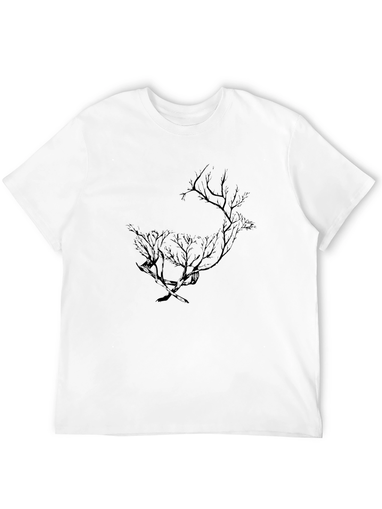 Mens Black Tree Silhouette Graphic Tee