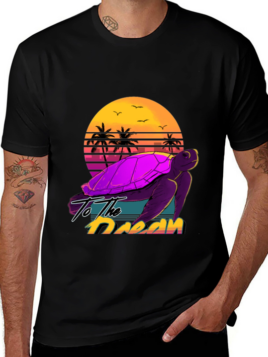 Retro Turtle Sunset T-Shirt