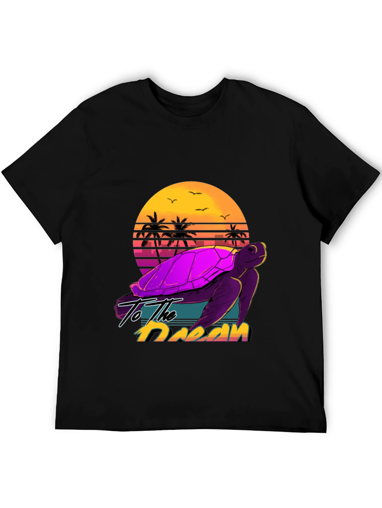 Retro Turtle Sunset T-Shirt