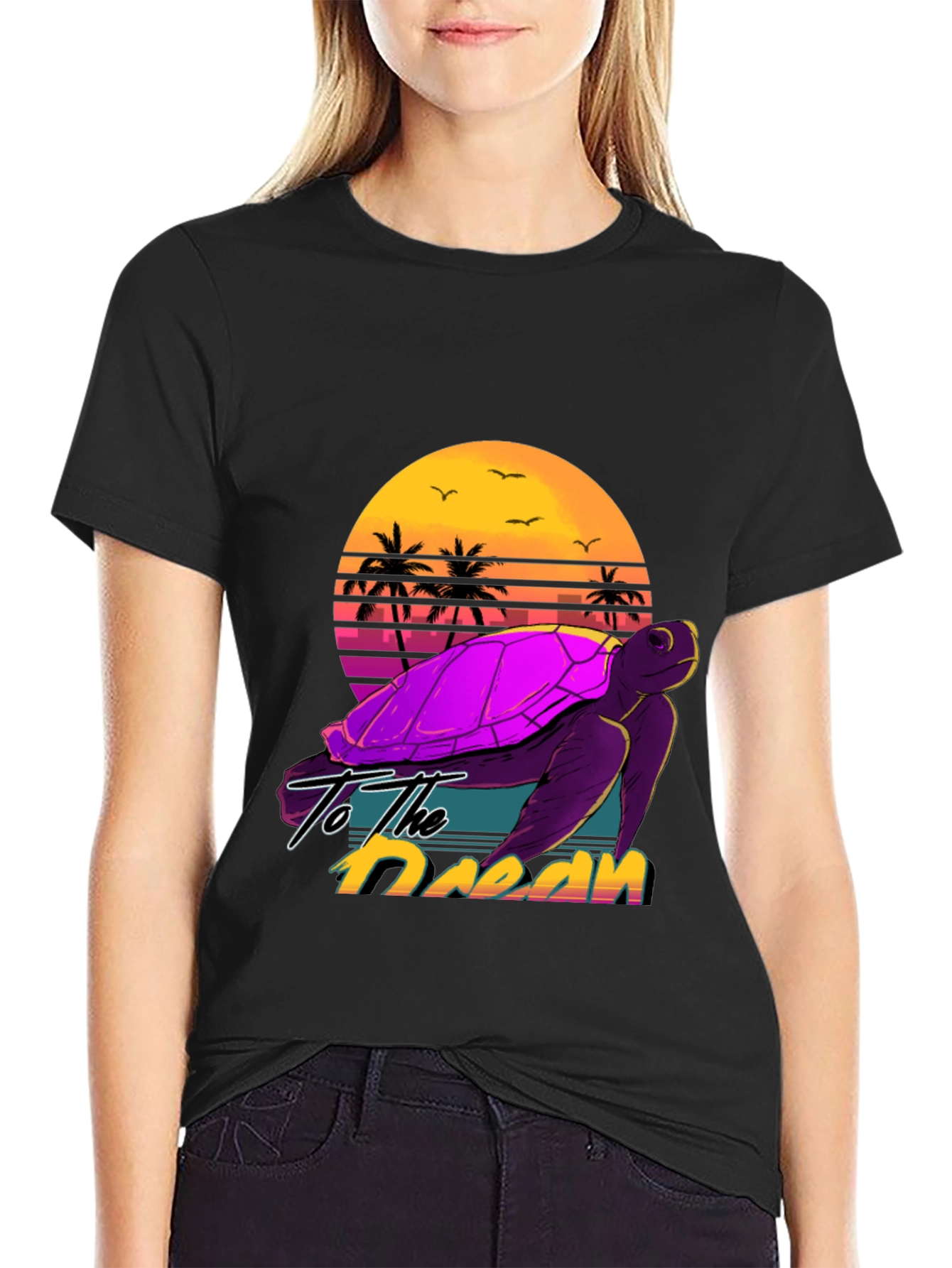 Retro Turtle Sunset T-Shirt