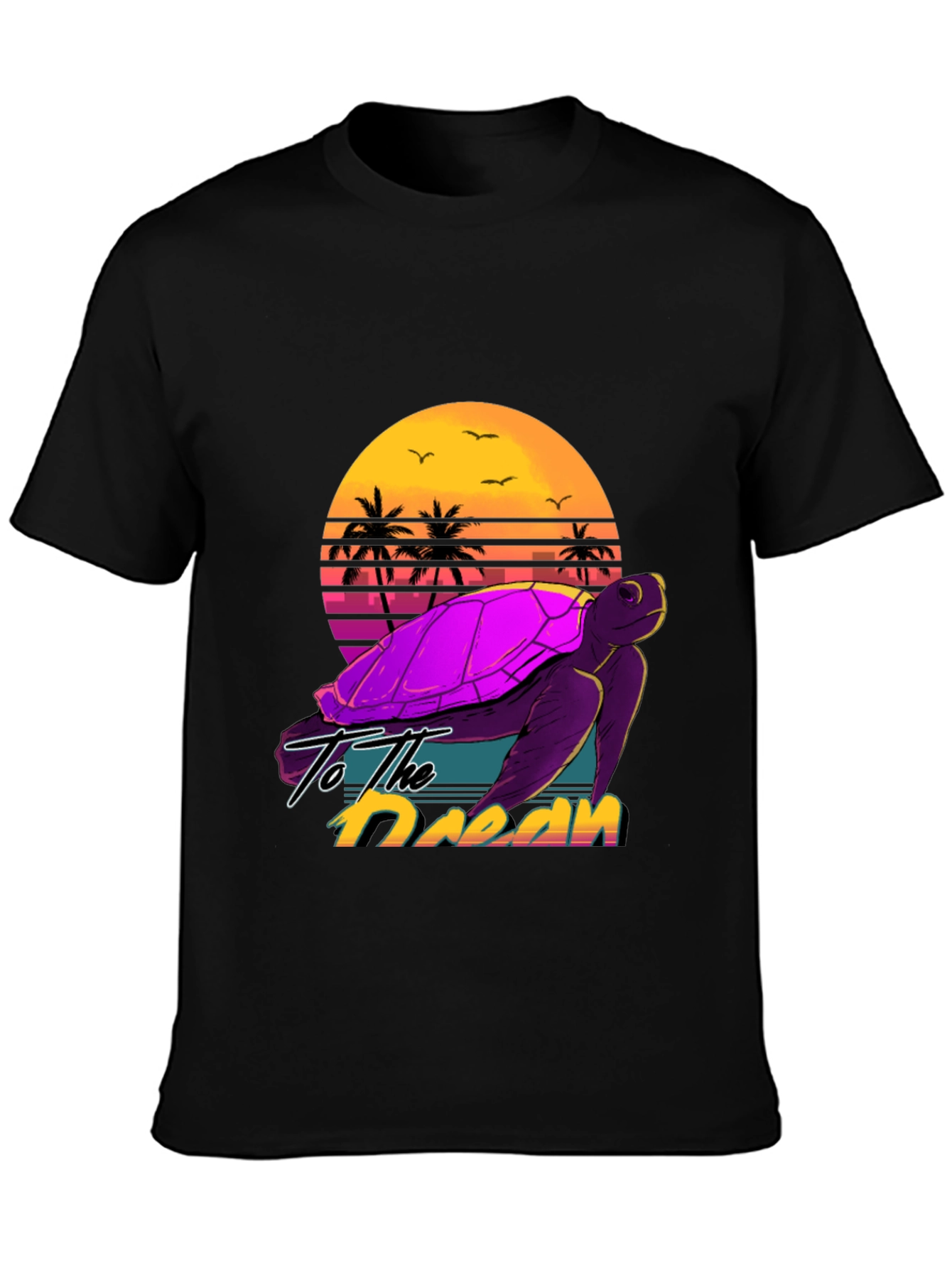 Retro Turtle Sunset T-Shirt
