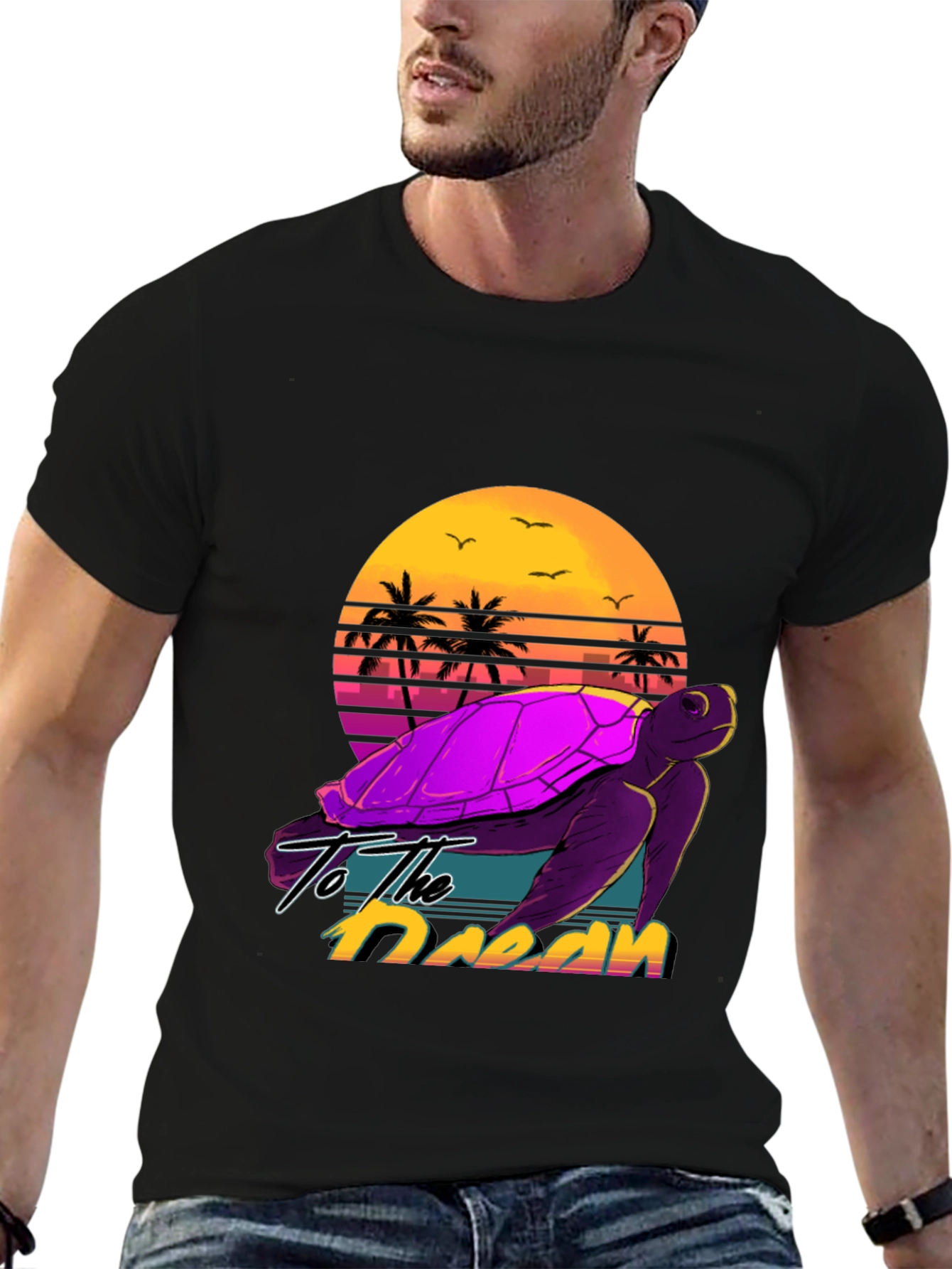 Retro Turtle Sunset T-Shirt