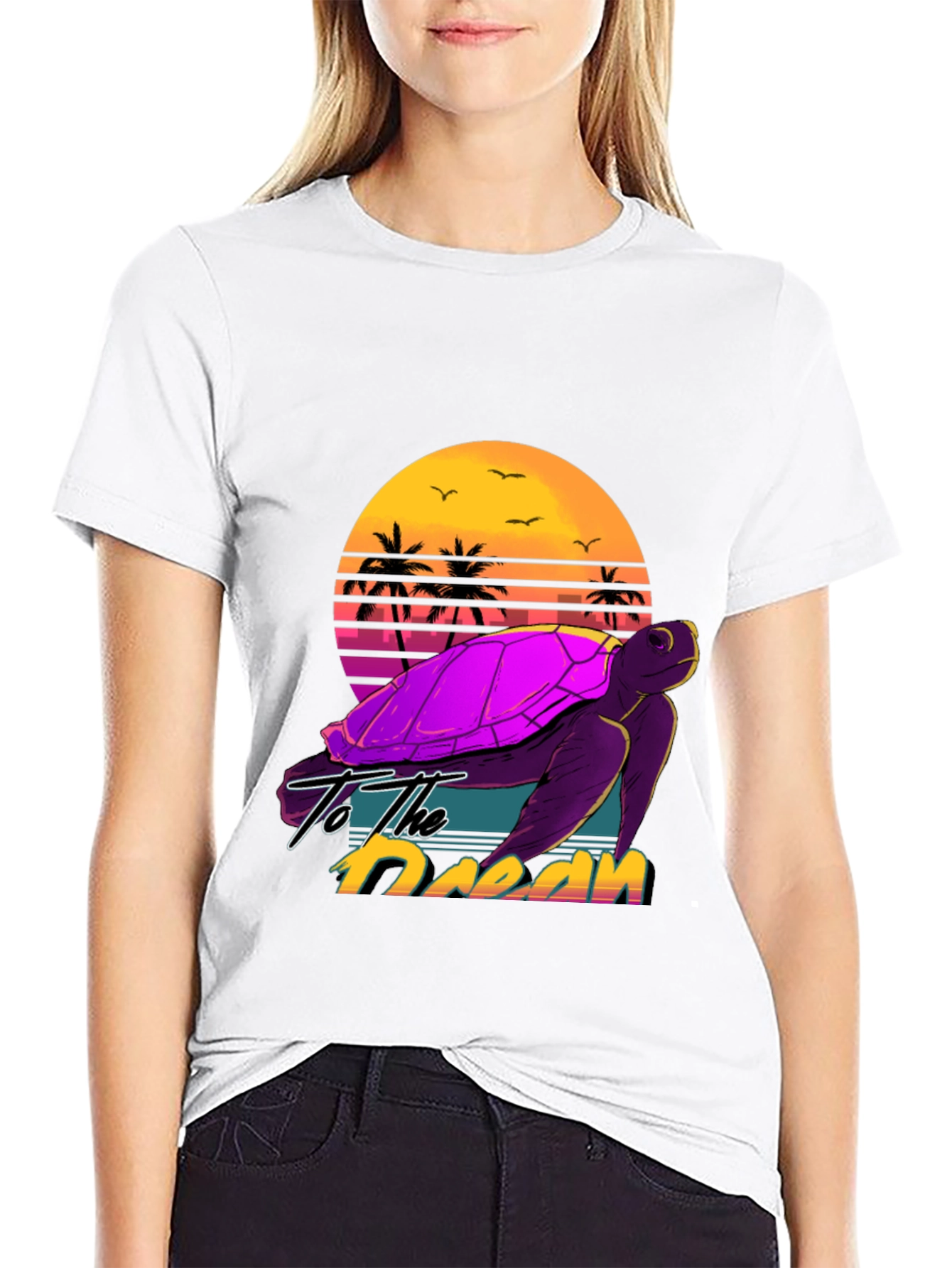 Retro Turtle Sunset T-Shirt