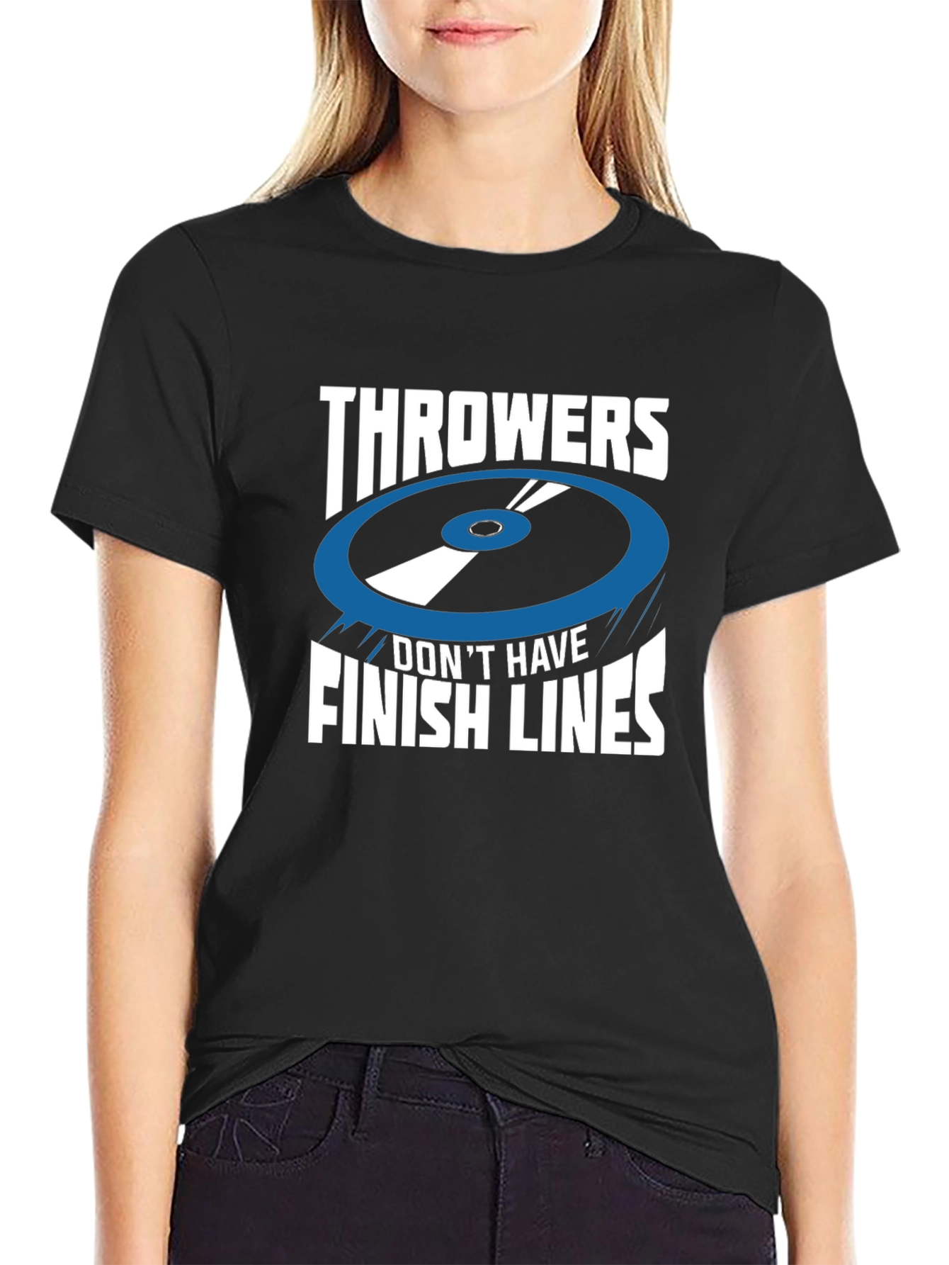 Throwers Dont Have Finish Lines Black T-Shirt