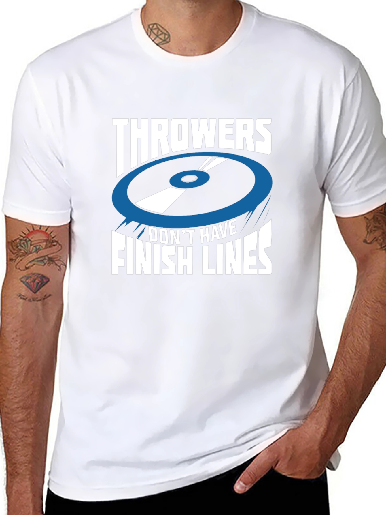Throwers Dont Have Finish Lines Black T-Shirt