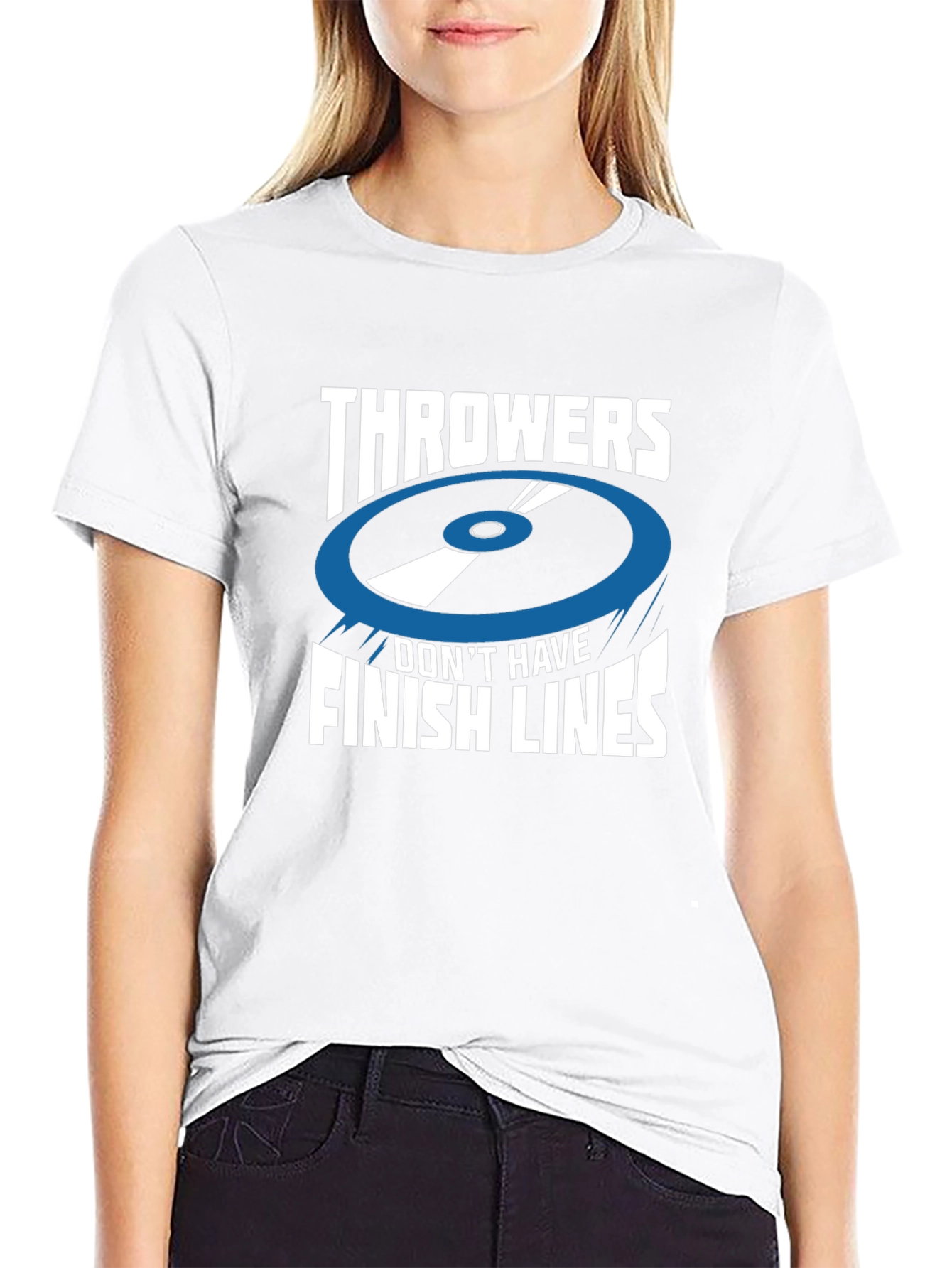 Throwers Dont Have Finish Lines Black T-Shirt