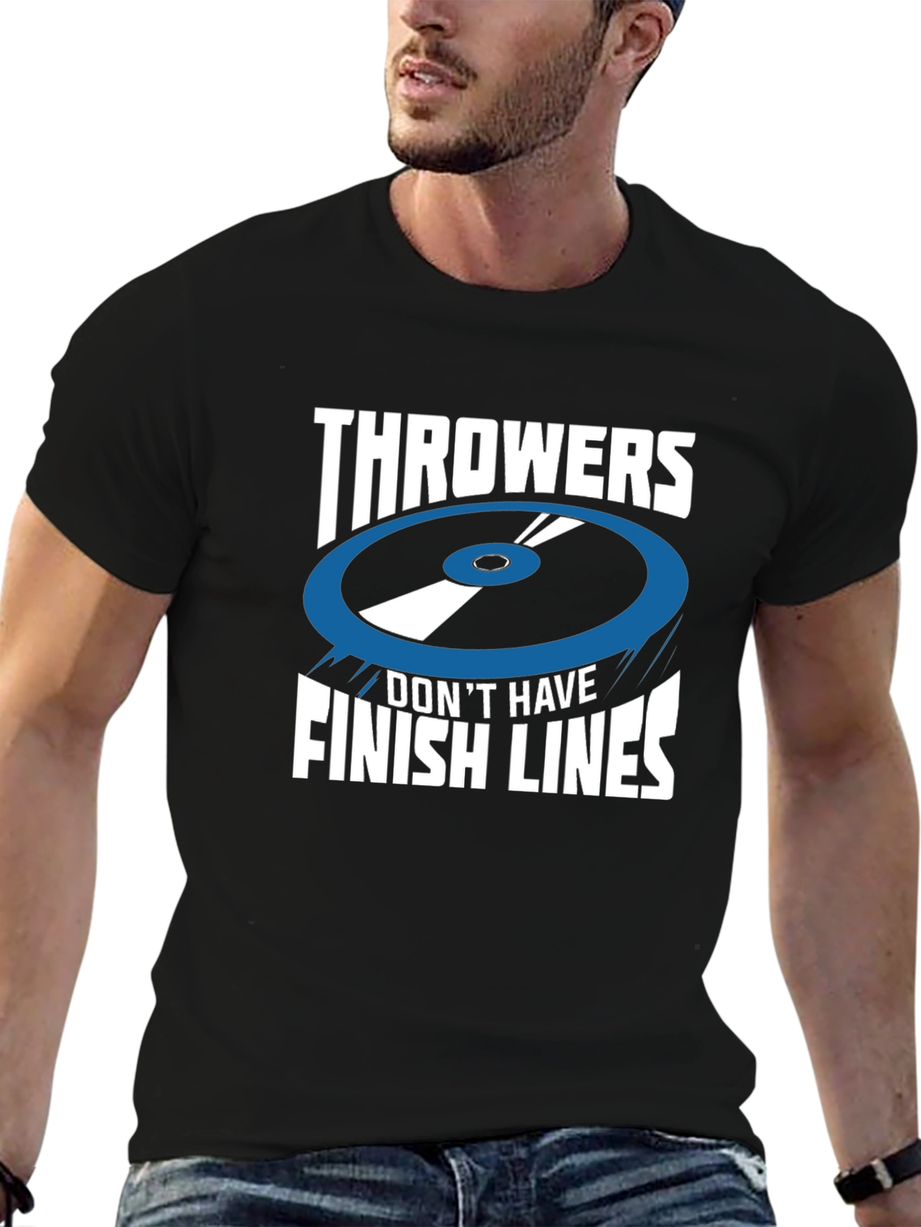 Throwers Dont Have Finish Lines Black T-Shirt