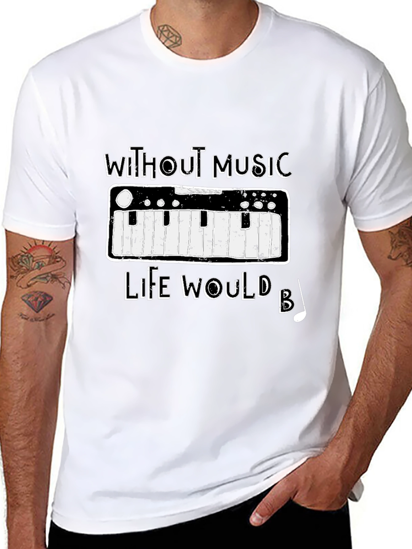 Music Lover Tee - Life Without Music T-Shirt