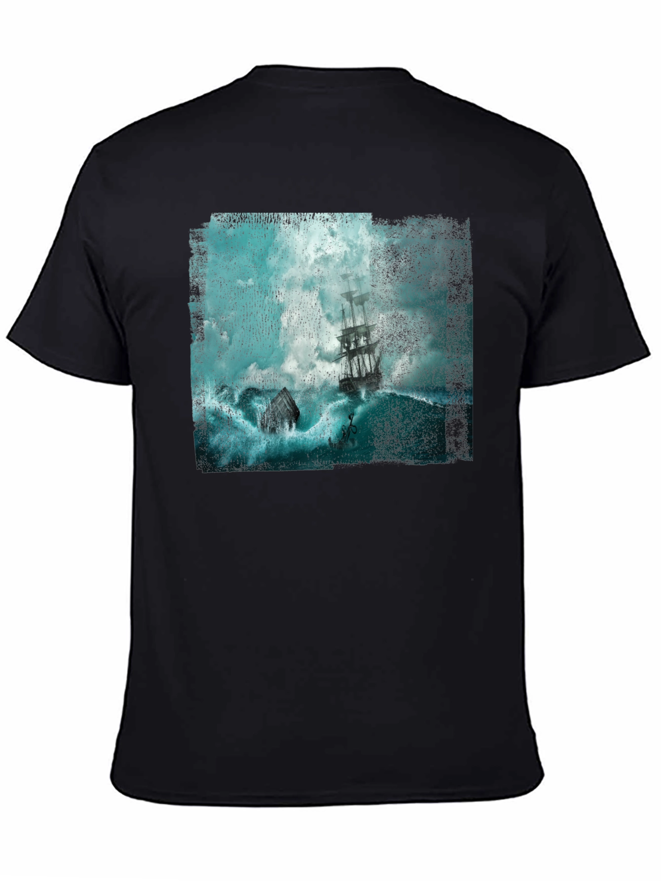 Stormy Seas Graphic Tee - Black
