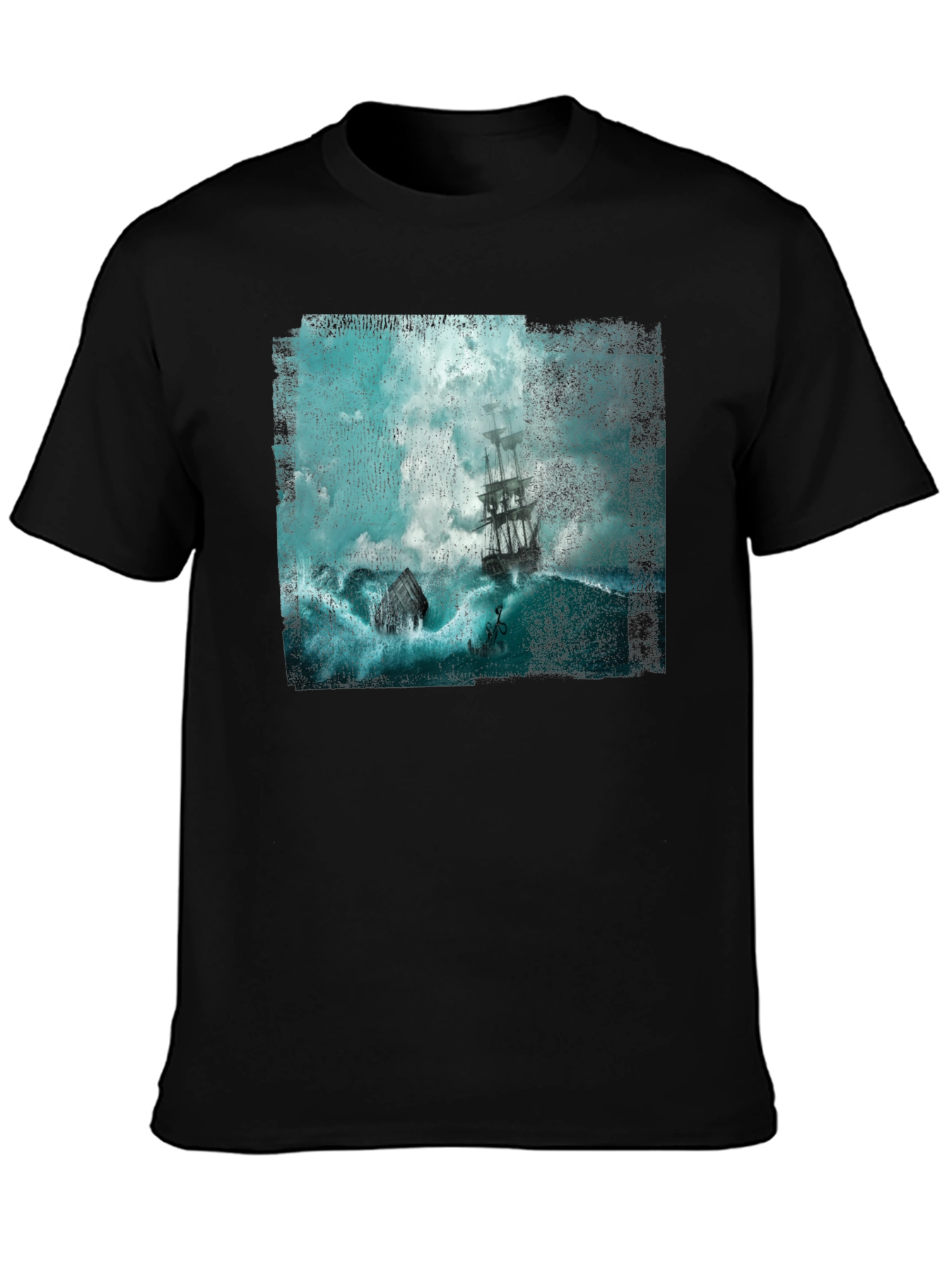 Stormy Seas Graphic Tee - Black