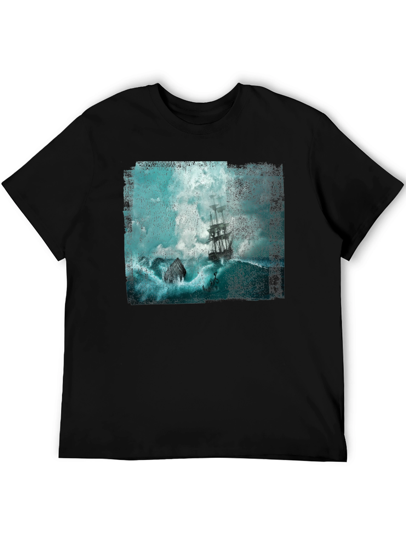 Stormy Seas Graphic Tee - Black