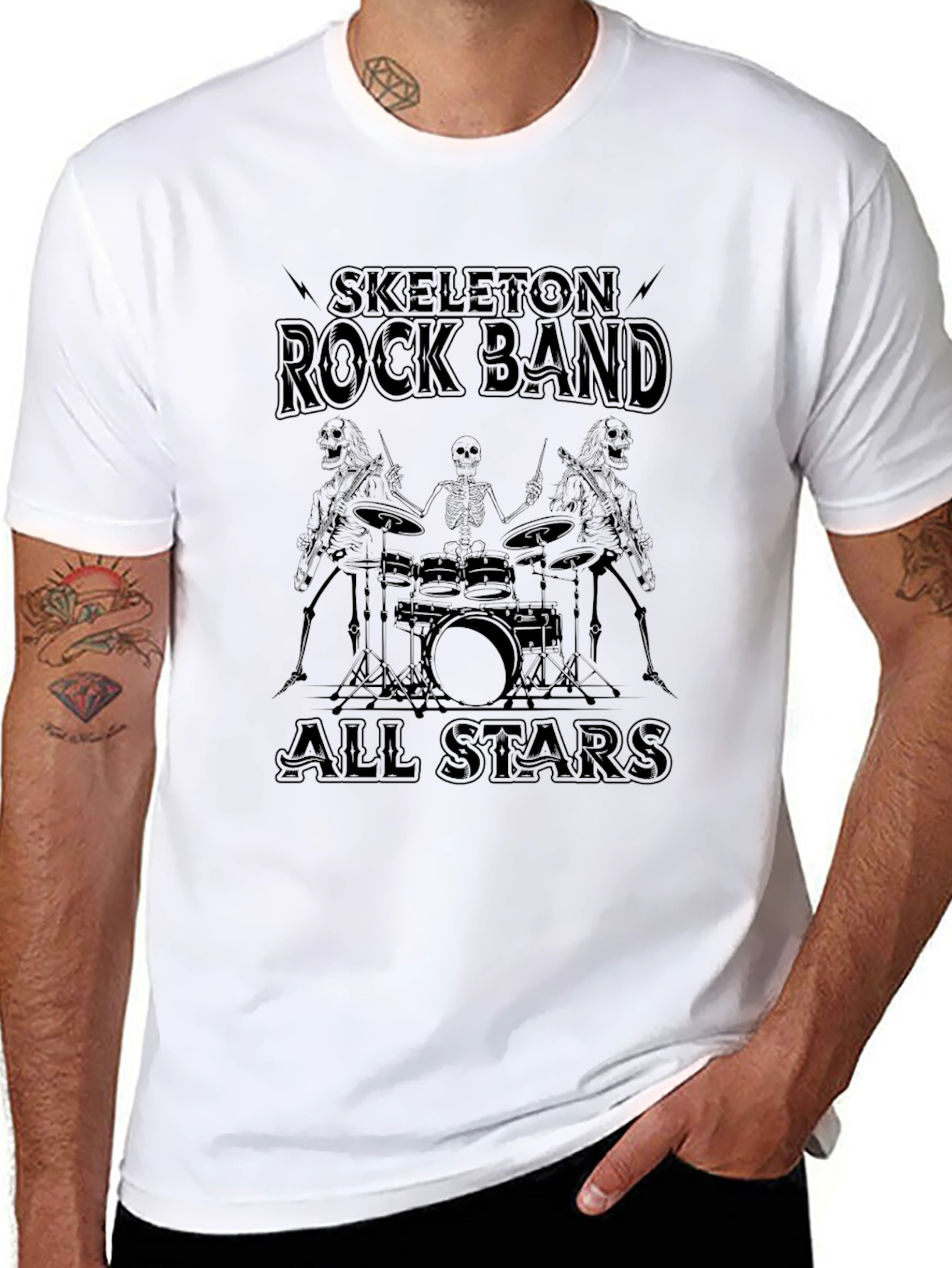 Skeleton Rock Band All Stars T-Shirt