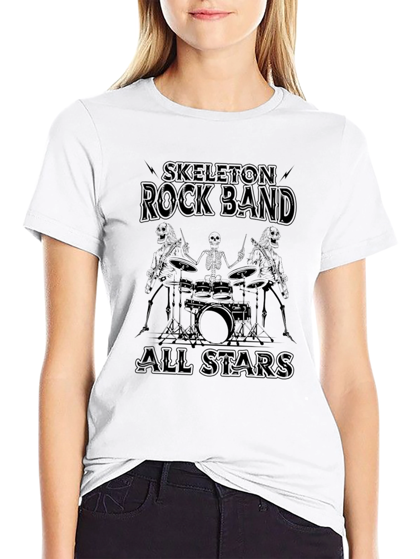 Skeleton Rock Band All Stars T-Shirt