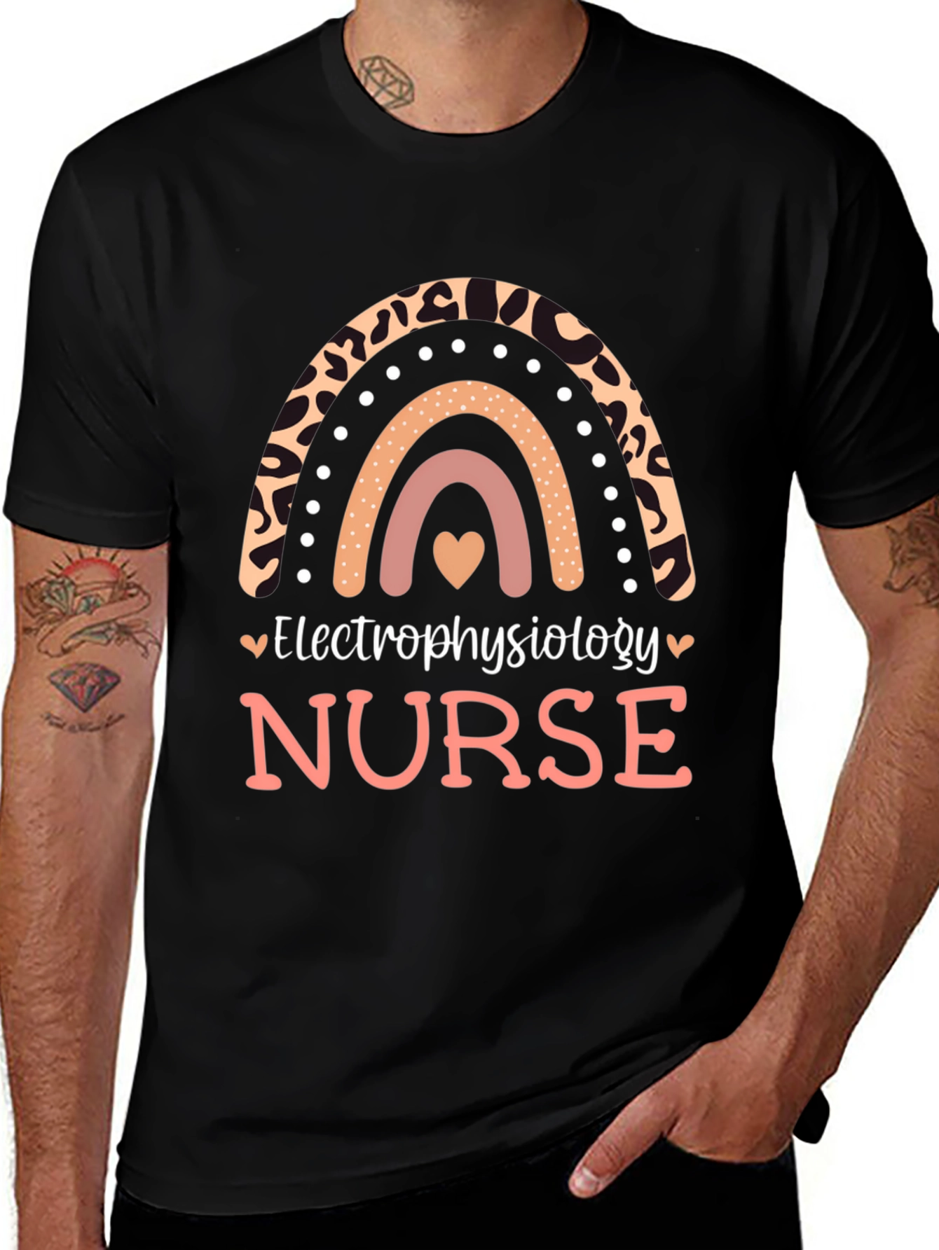 Electrophysiology Nurse Rainbow Graphic Tee