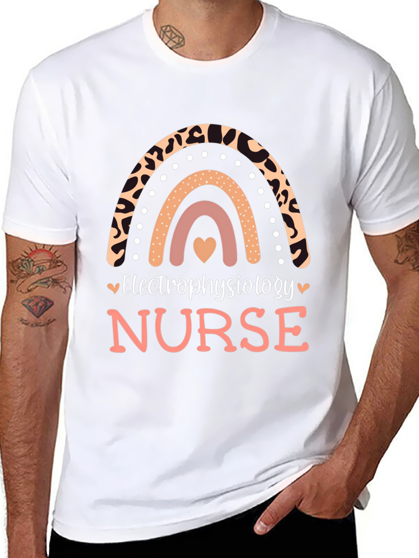 Electrophysiology Nurse Rainbow Graphic Tee
